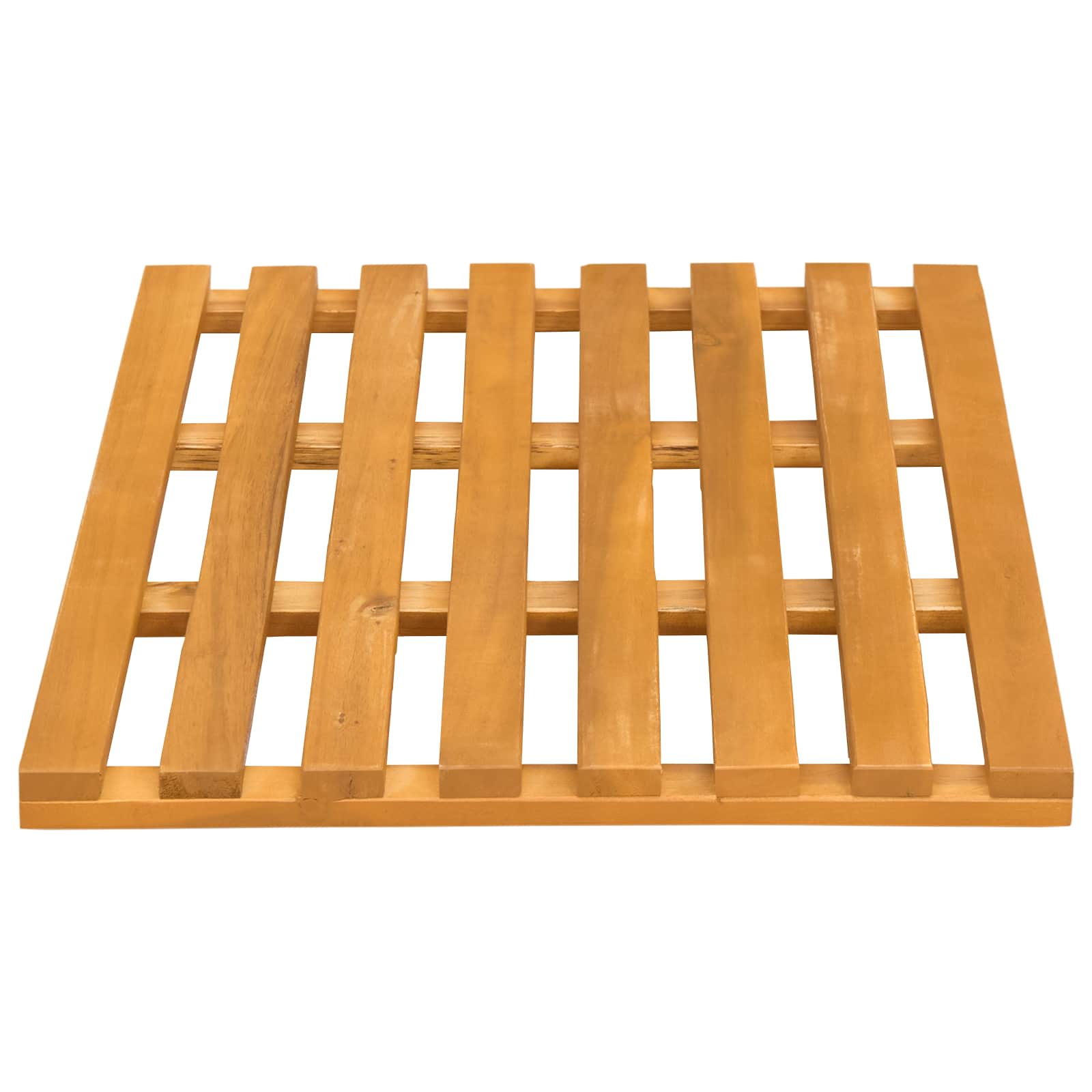 Badematte Braun 56 x 37 x 2,5 cm Massivholz Akazie