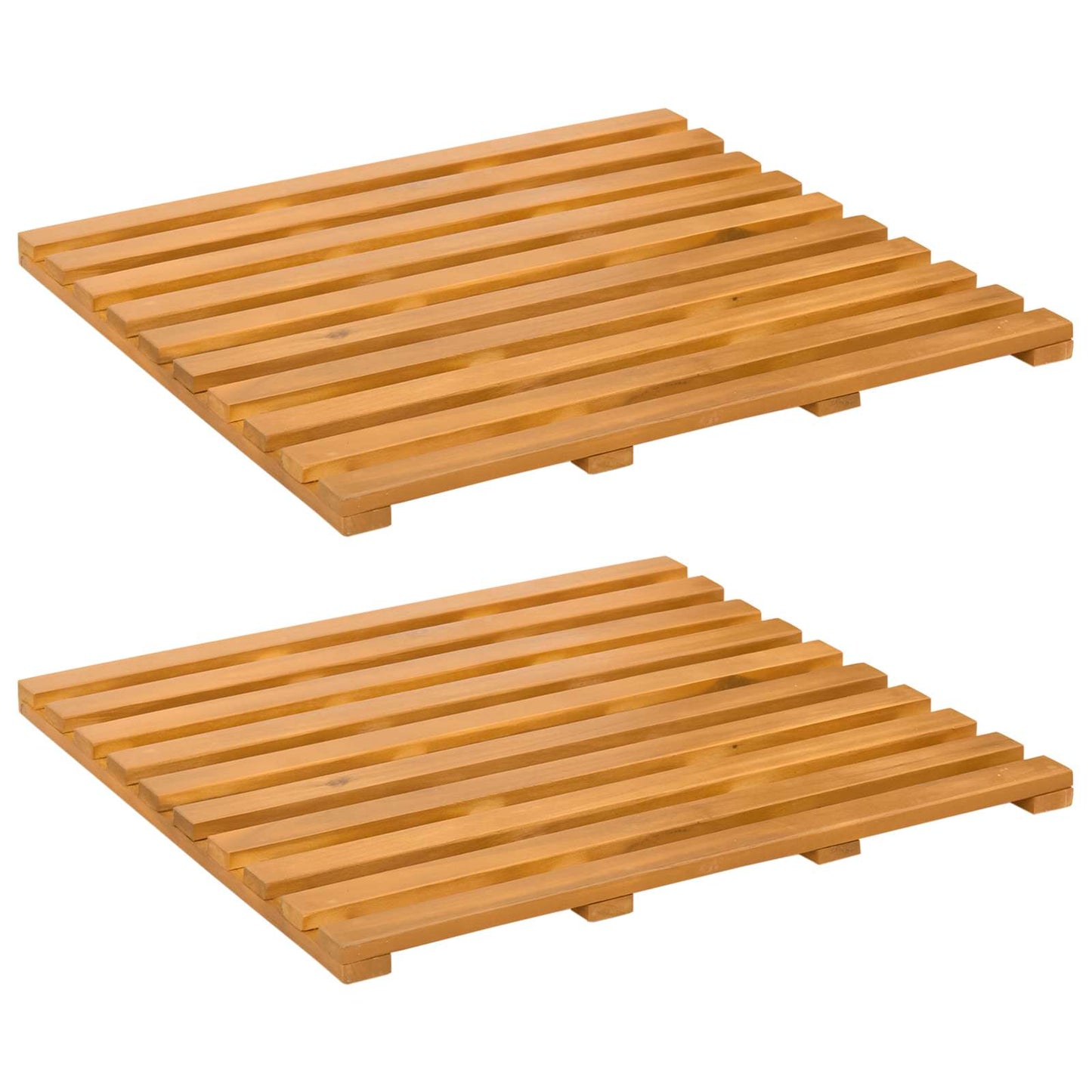 Badematte Braun 50 x 48 x 2,5 cm Massivholz Akazie