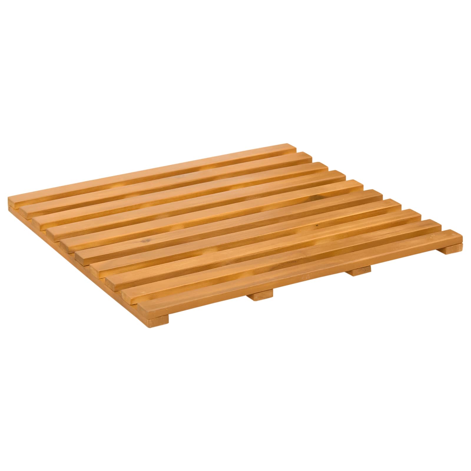 Badematte Braun 50 x 48 x 2,5 cm Massivholz Akazie