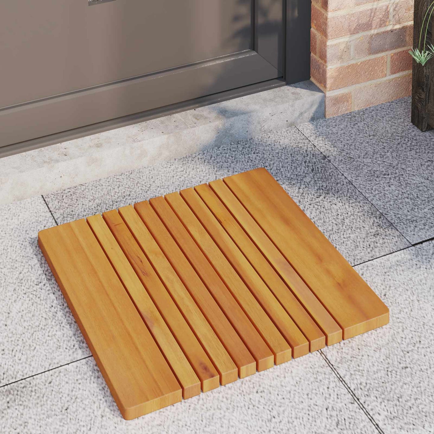 Badematte Natur 50 x 52 cm Massivholz Akazie