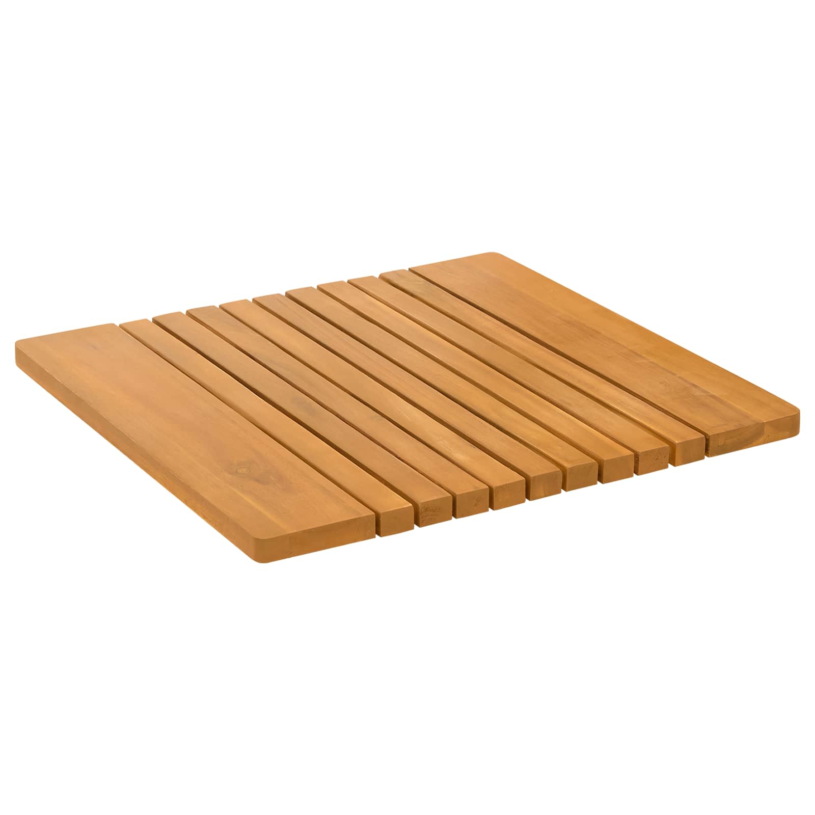 Badematte Braun 52 x 50 cm Massives Akazienholz