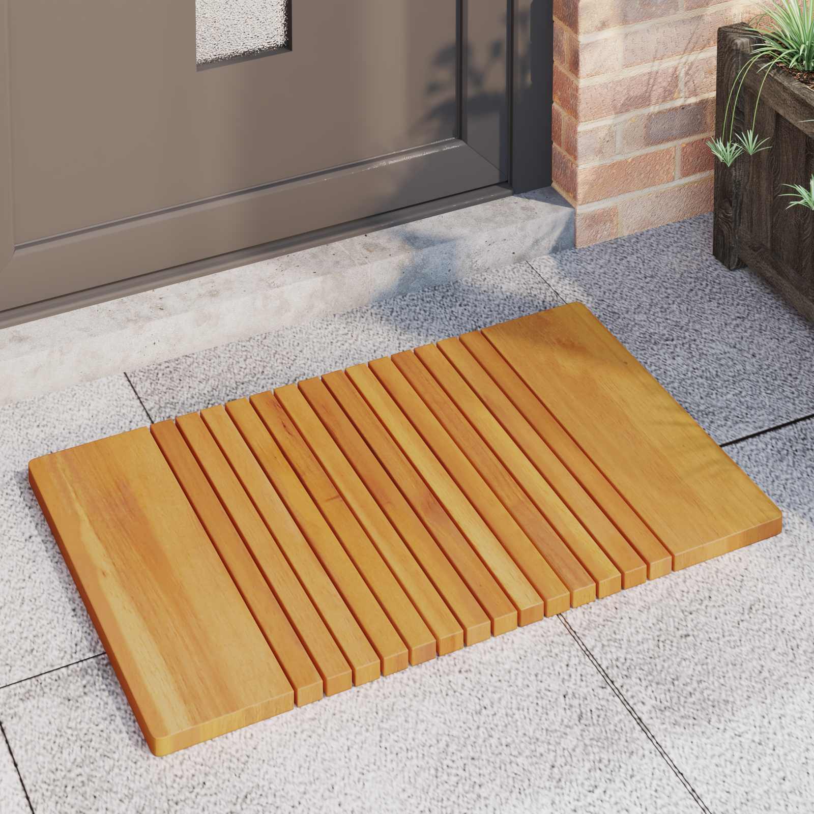 Badematte Natur 81 x 50 cm Massivholz Akazie