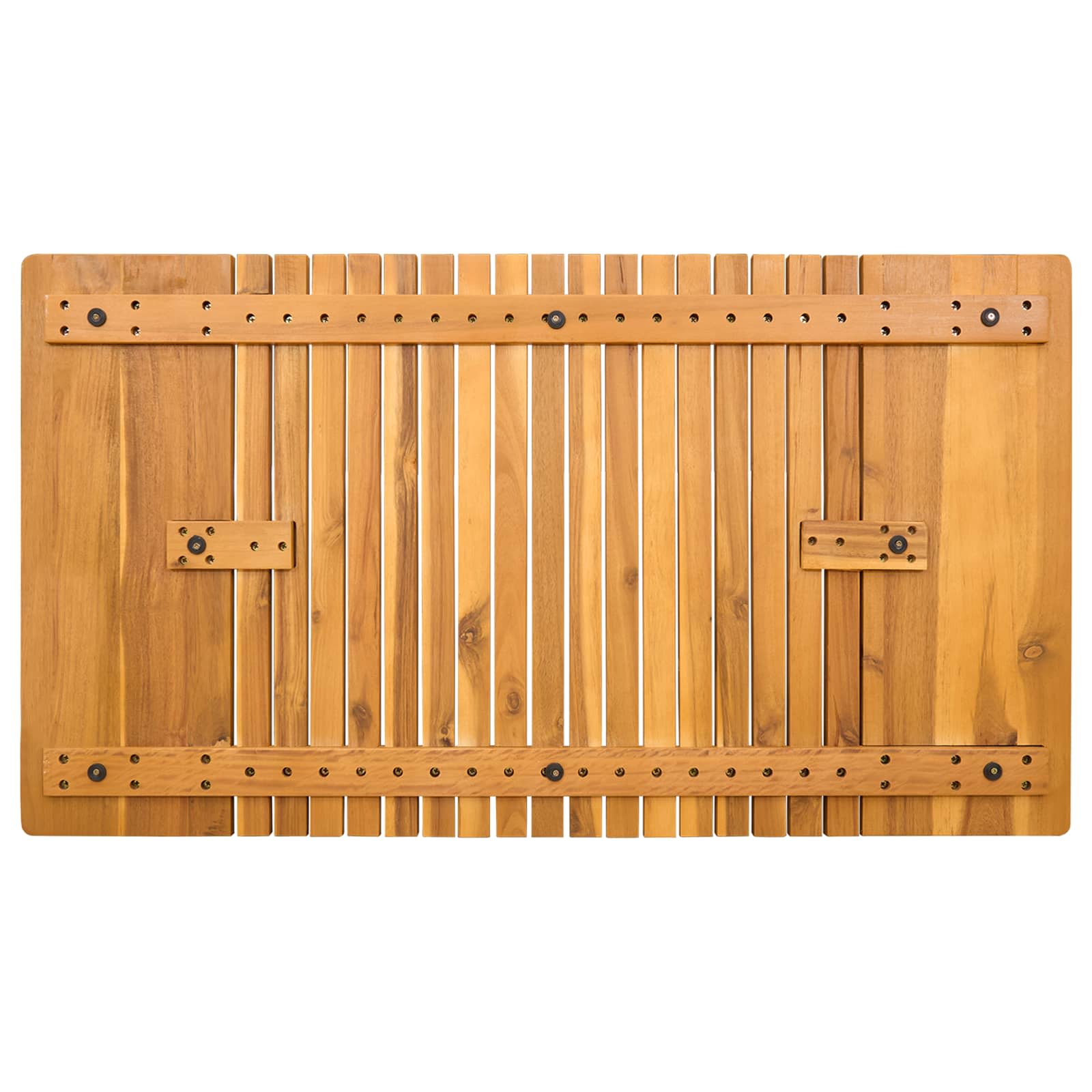 Badematte Braun 100 x 55 cm Massives Akazienholz