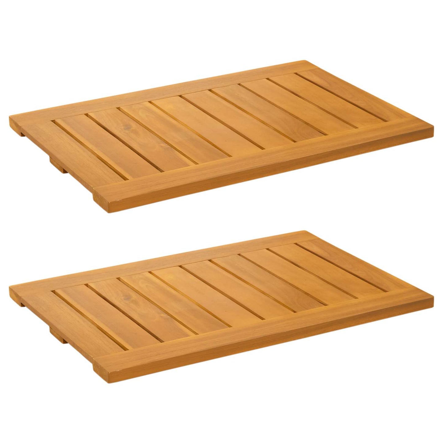 Badematte Braun 60 x 40 cm Massivholz Akazie