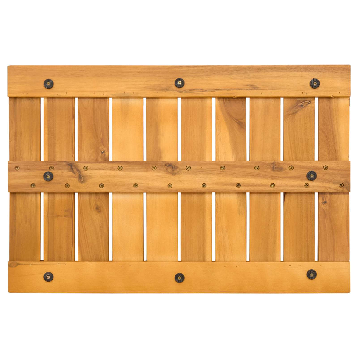 Badematte 2 stk. Natur 60 x 40 cm Massivholz Akazie