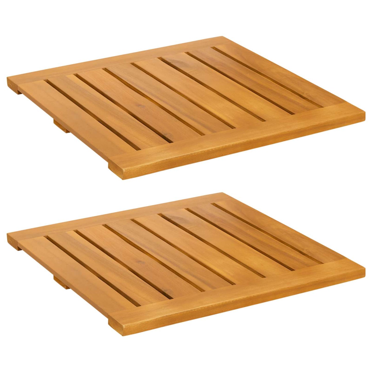 Badematte Braun 50 x 50 cm Massivholz Akazie