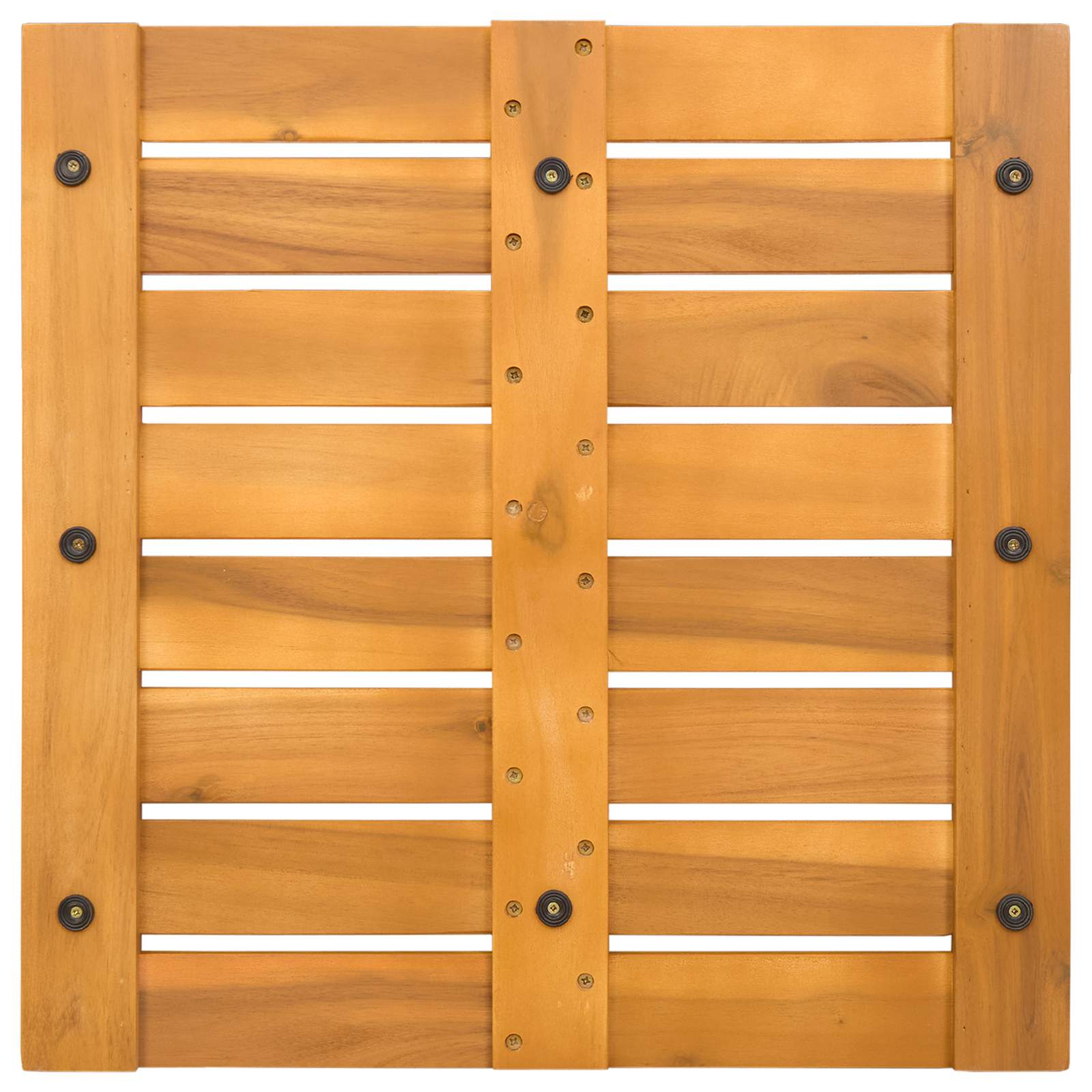 Badematte Braun 50 x 50 cm Massivholz Akazie