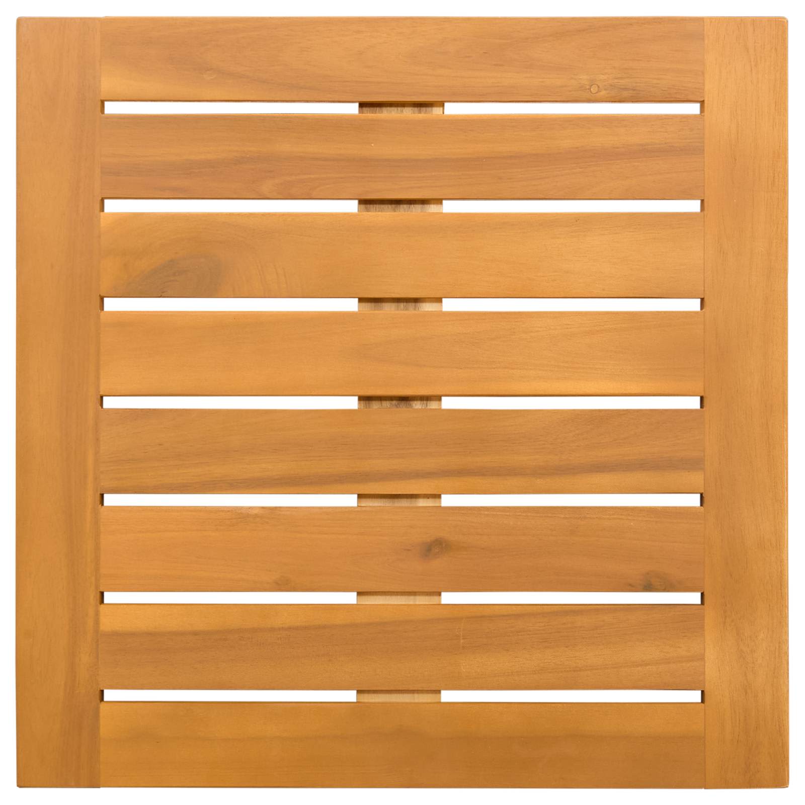 Badematte 2 stk. Natur 50 x 50 cm Massivholz Akazie