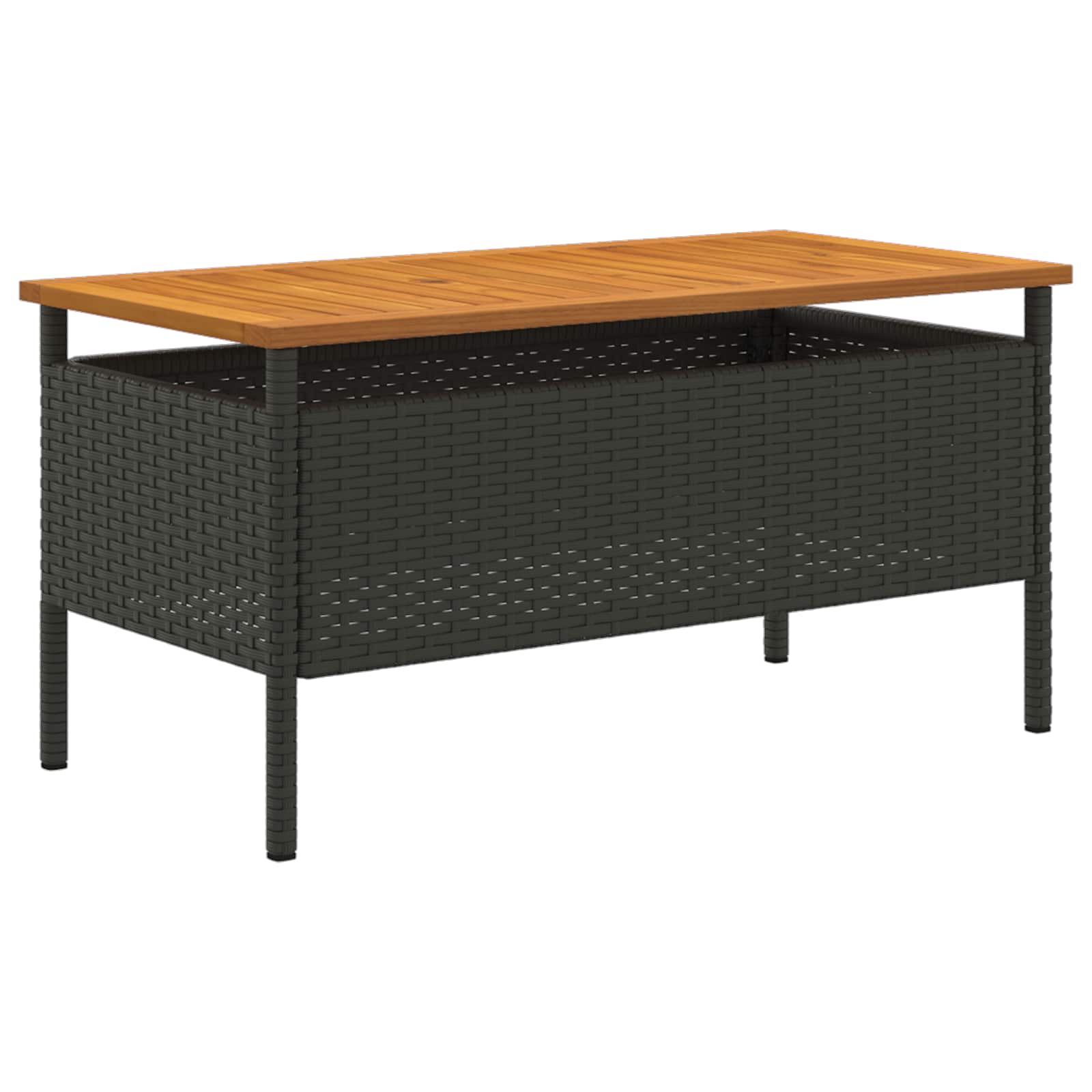 Garten Set Schwarz Poly-Rattan