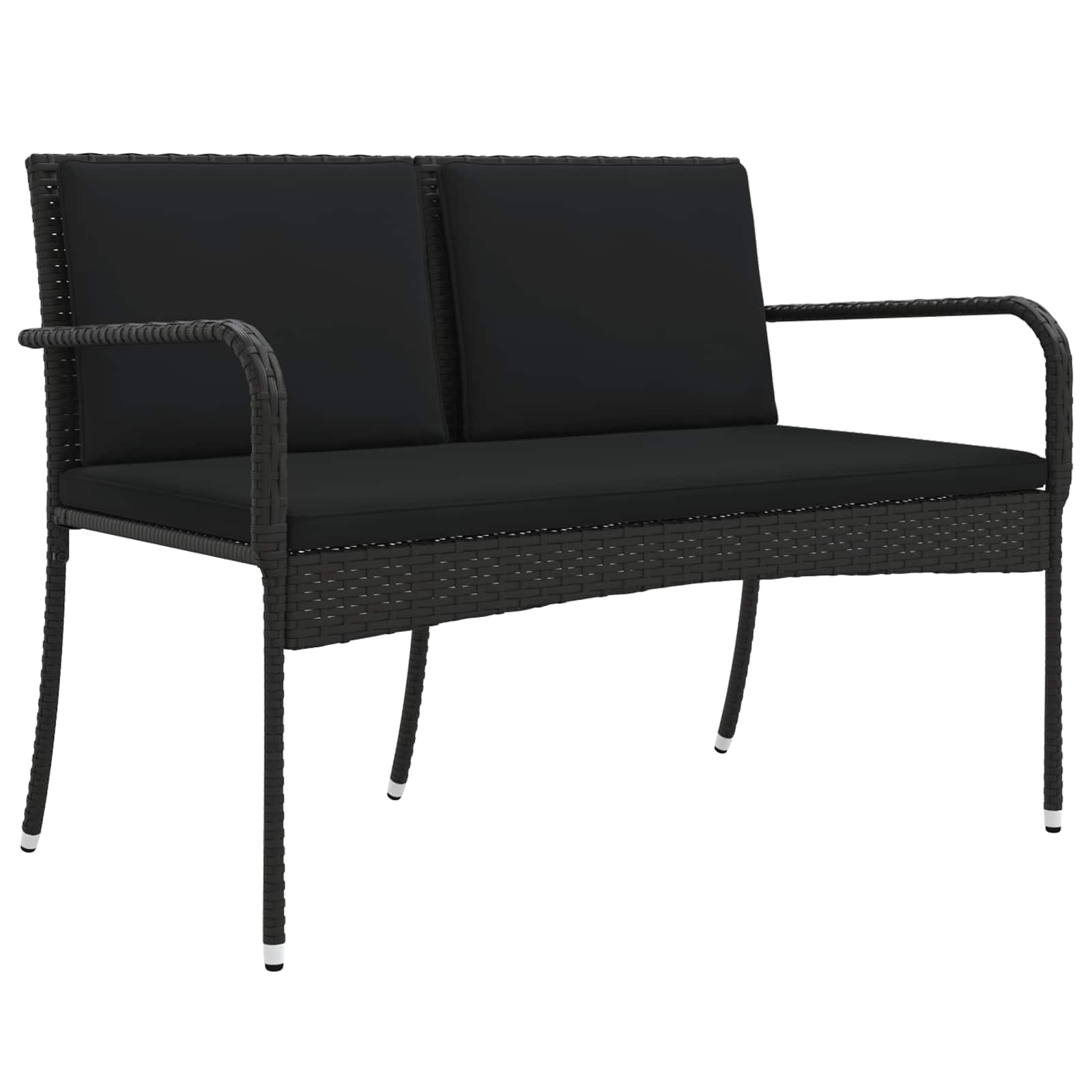 Garten Set Schwarz Poly-Rattan