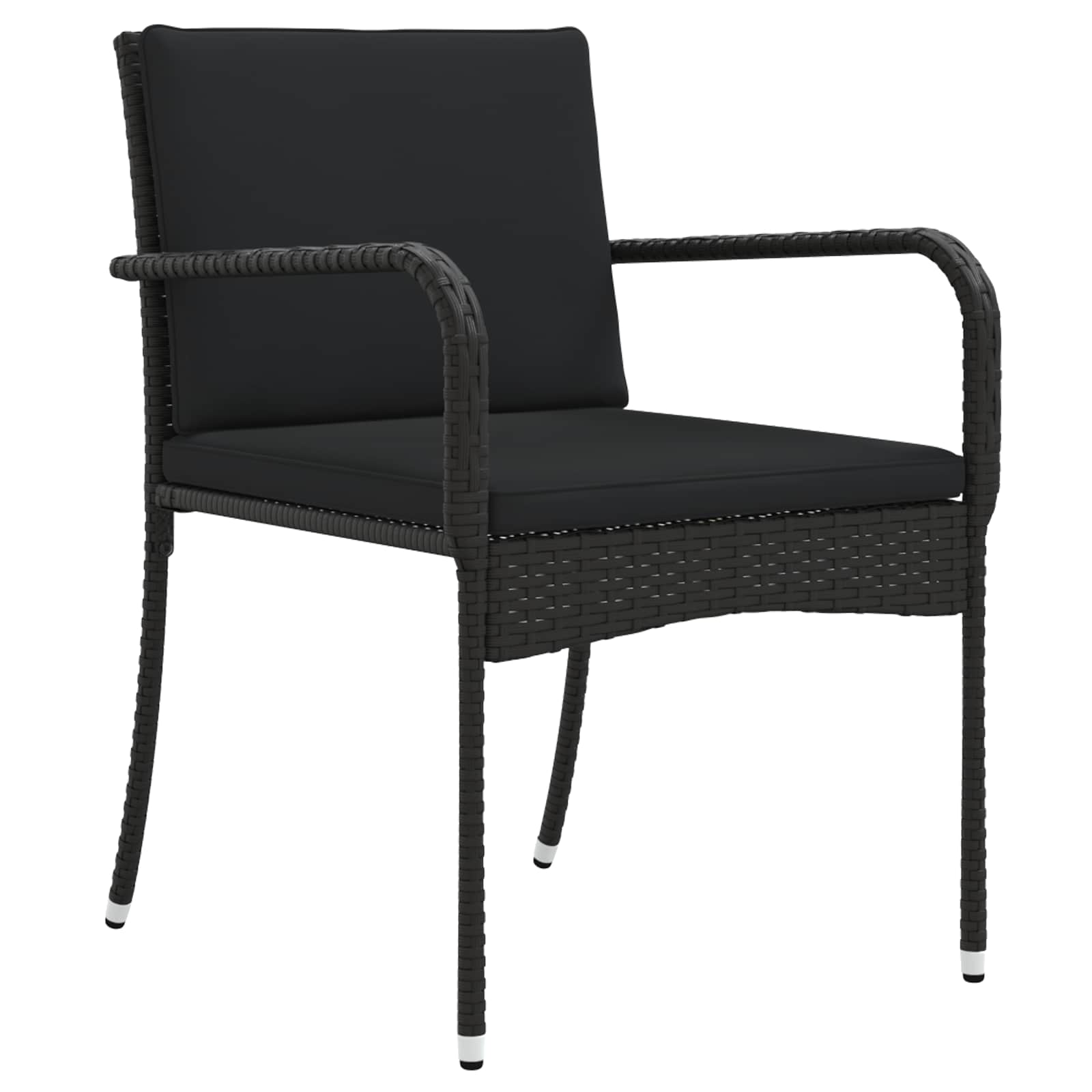 Garten Set Schwarz Poly-Rattan