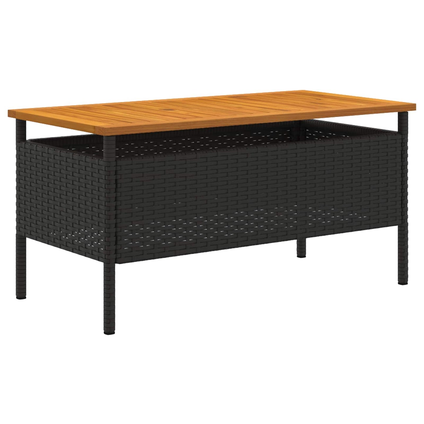 Garten Set Schwarz Poly-Rattan