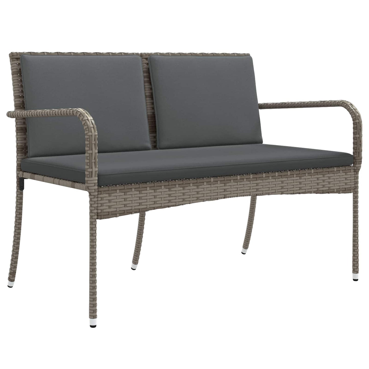 Garten Set Grau Poly-Rattan