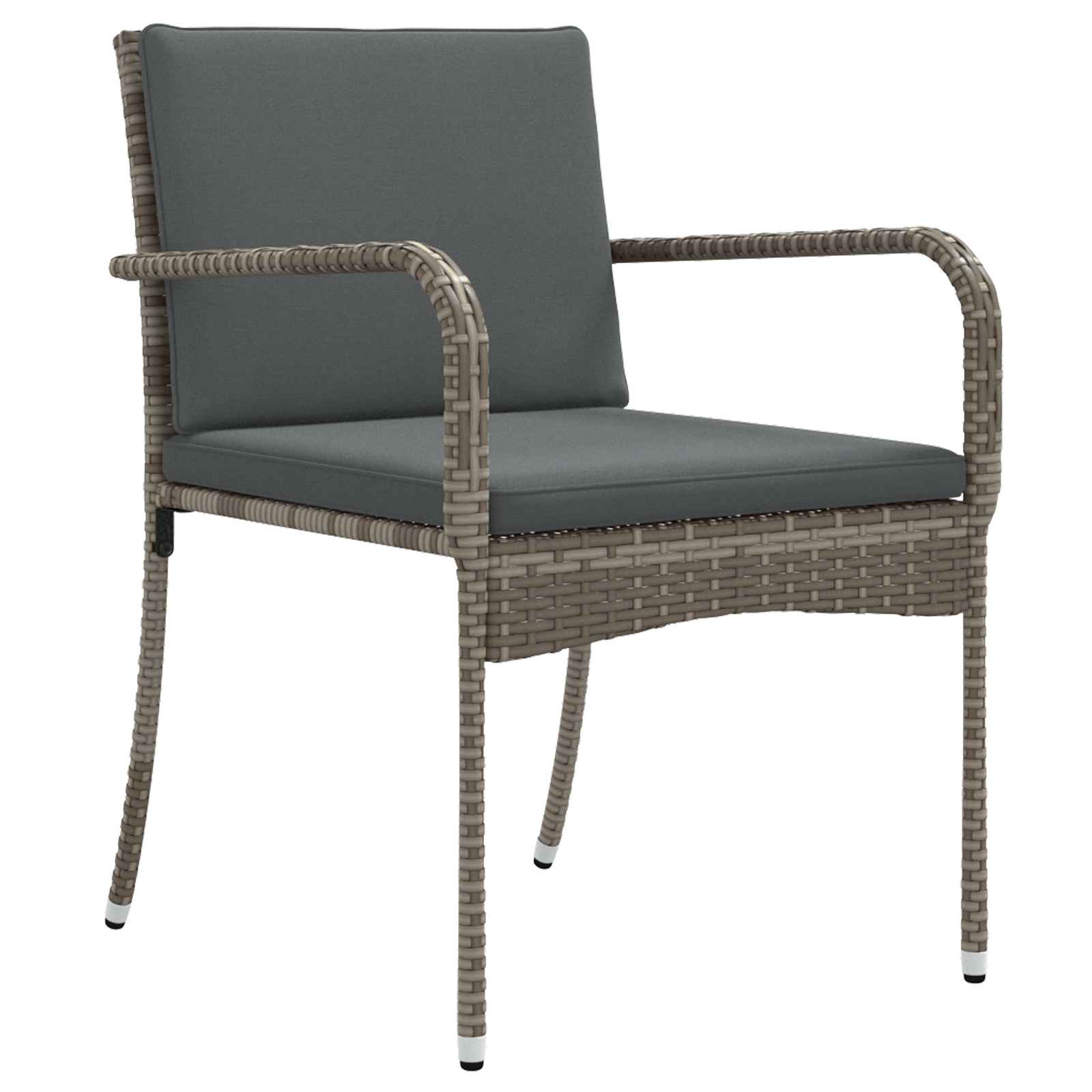 Garten Set Grau Poly-Rattan