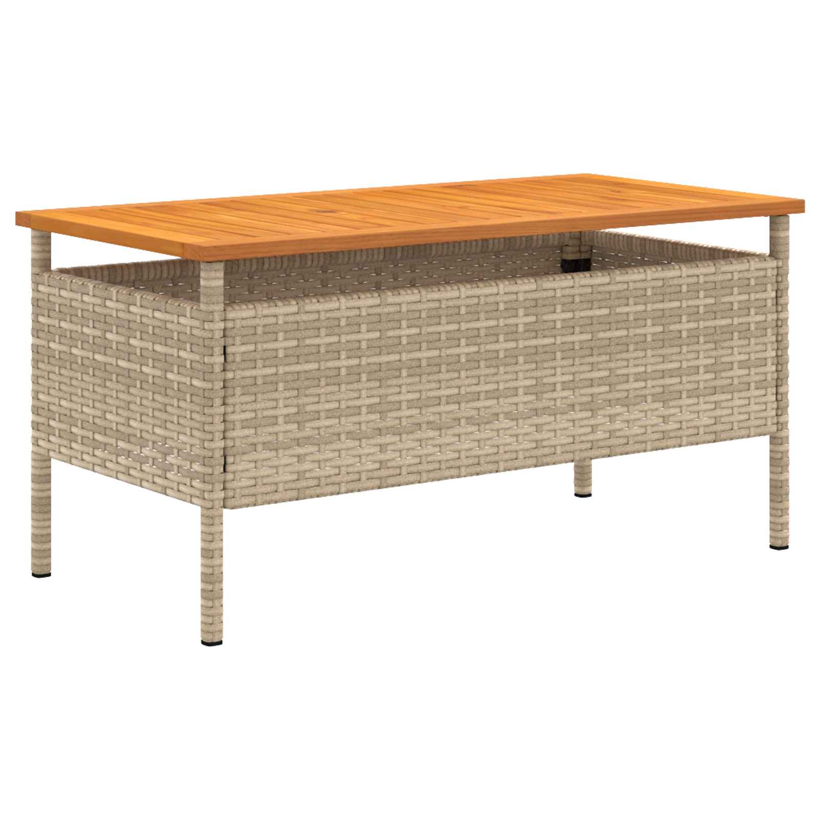 Garten Set Beige Poly-Rattan