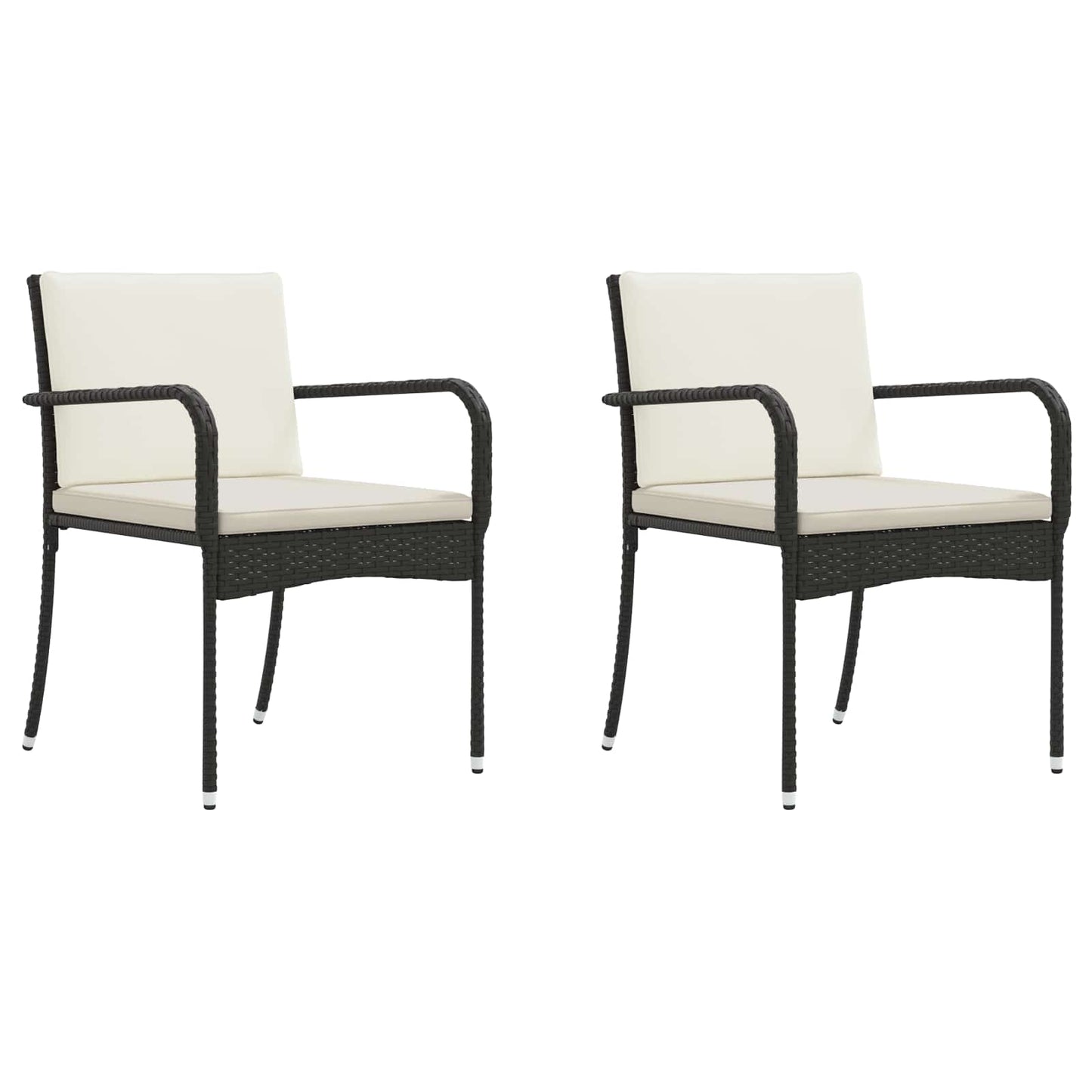 Garten Set Schwarz Poly-Rattan