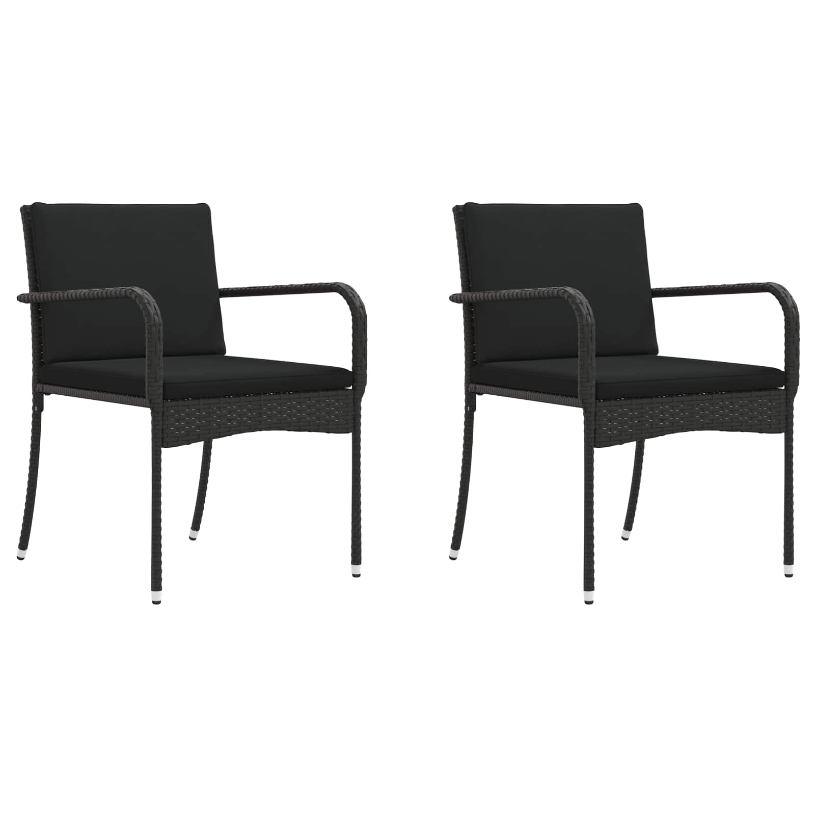 Garten Set Schwarz Poly-Rattan