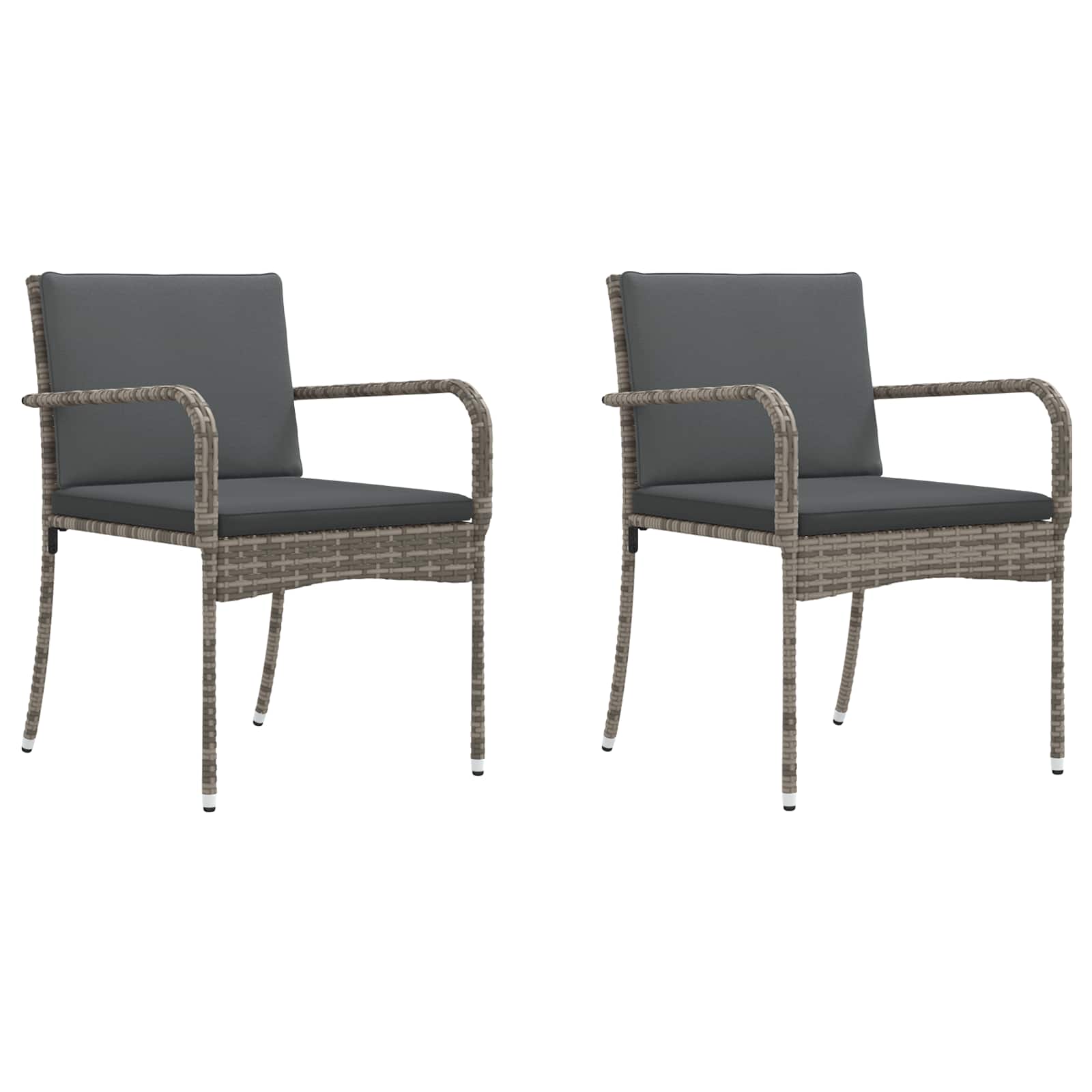 Garten Bistro Set 3 Stk. Grau Poly-Rattan