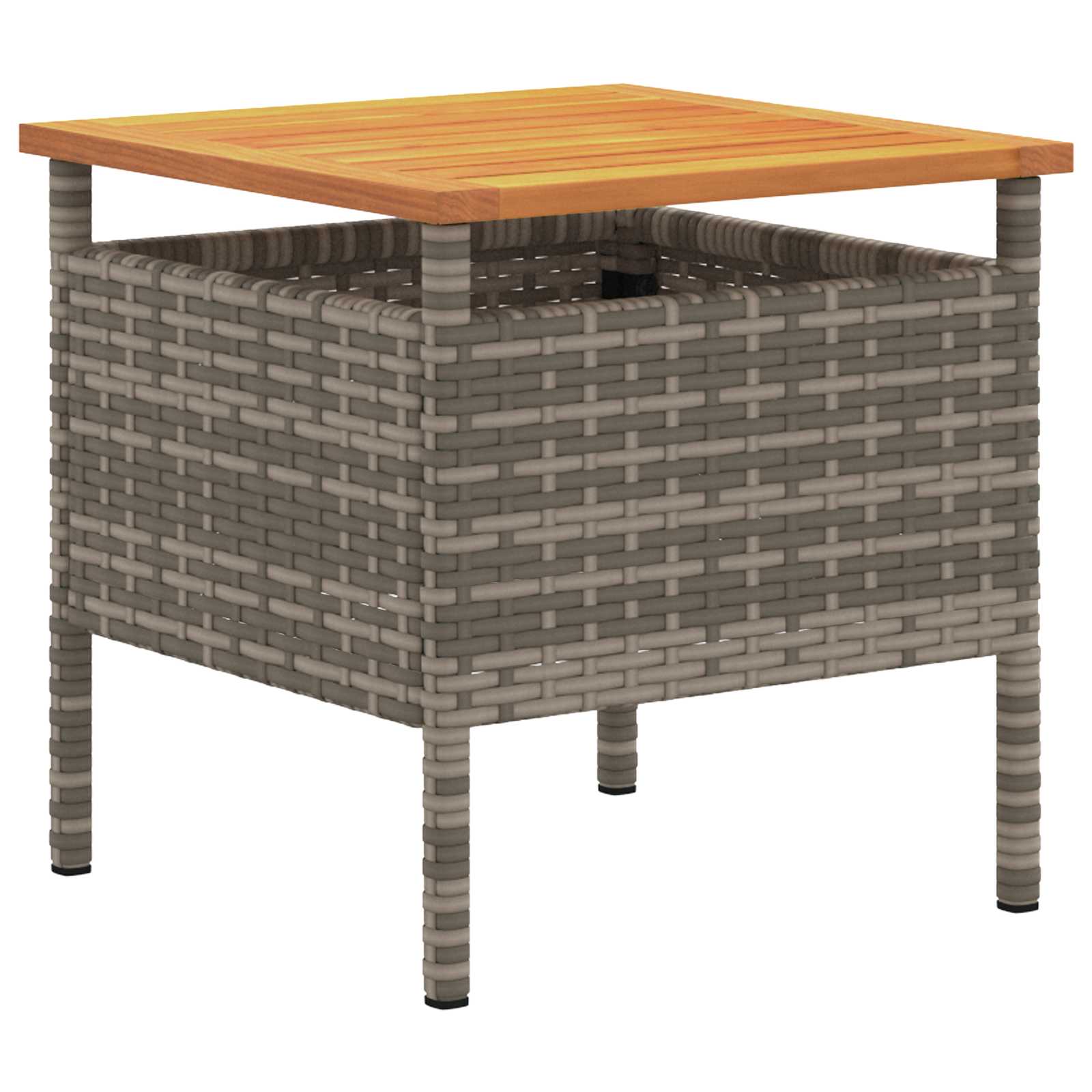 Garten Bistro Set 3 Stk. Grau Poly-Rattan