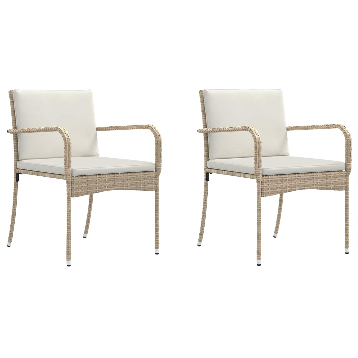 Garten Set Beige Poly-Rattan
