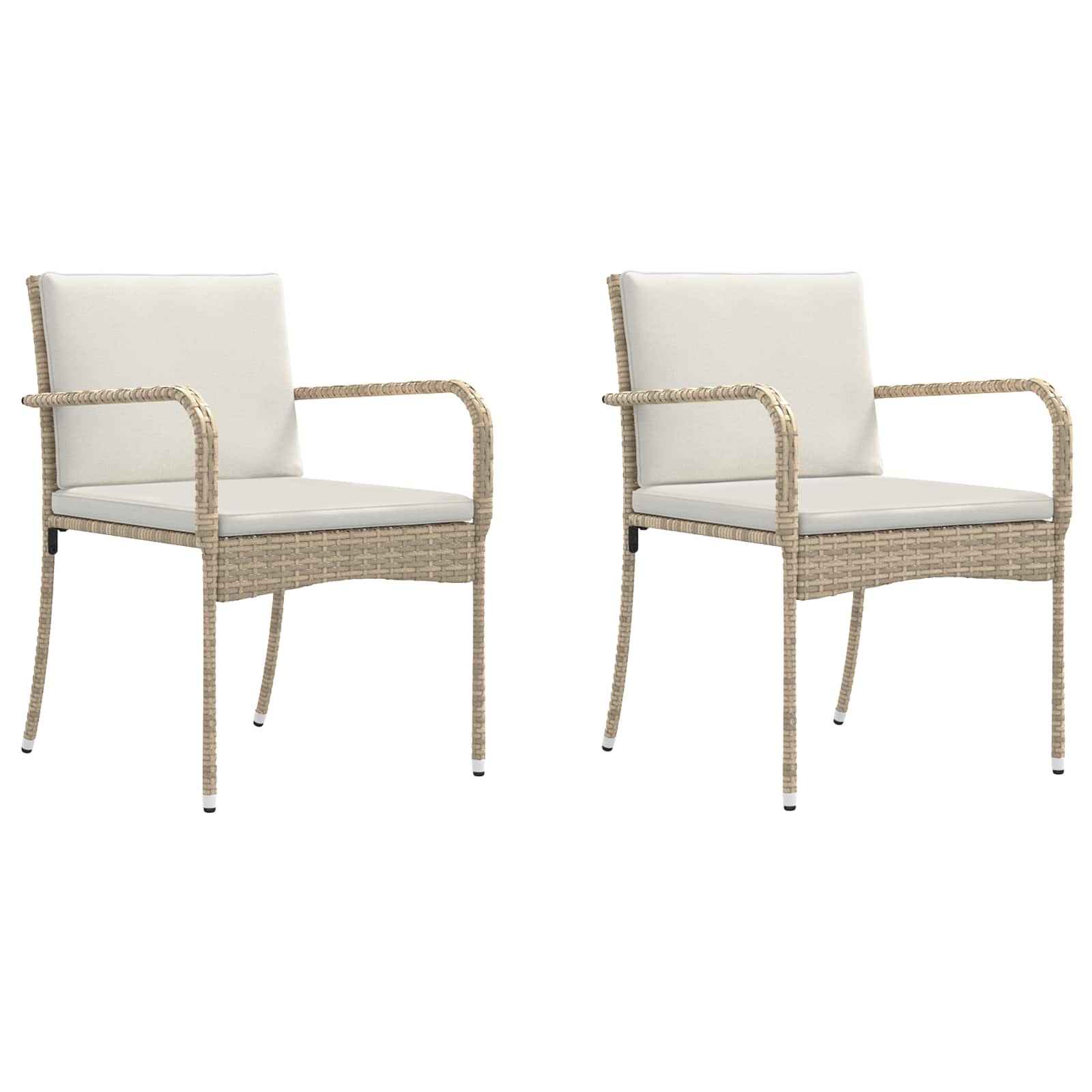 Garten Set Beige Poly-Rattan