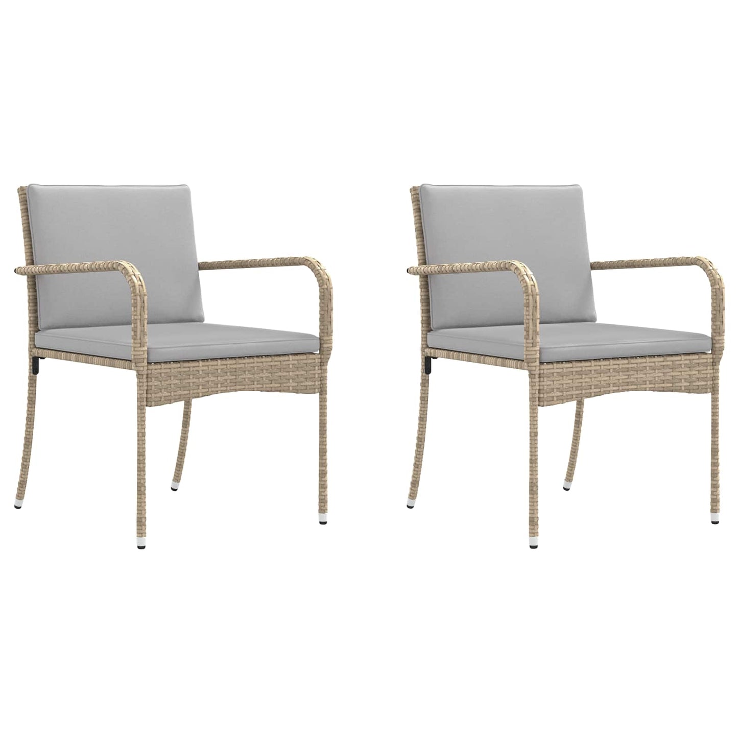 Garten Set Beige Poly-Rattan