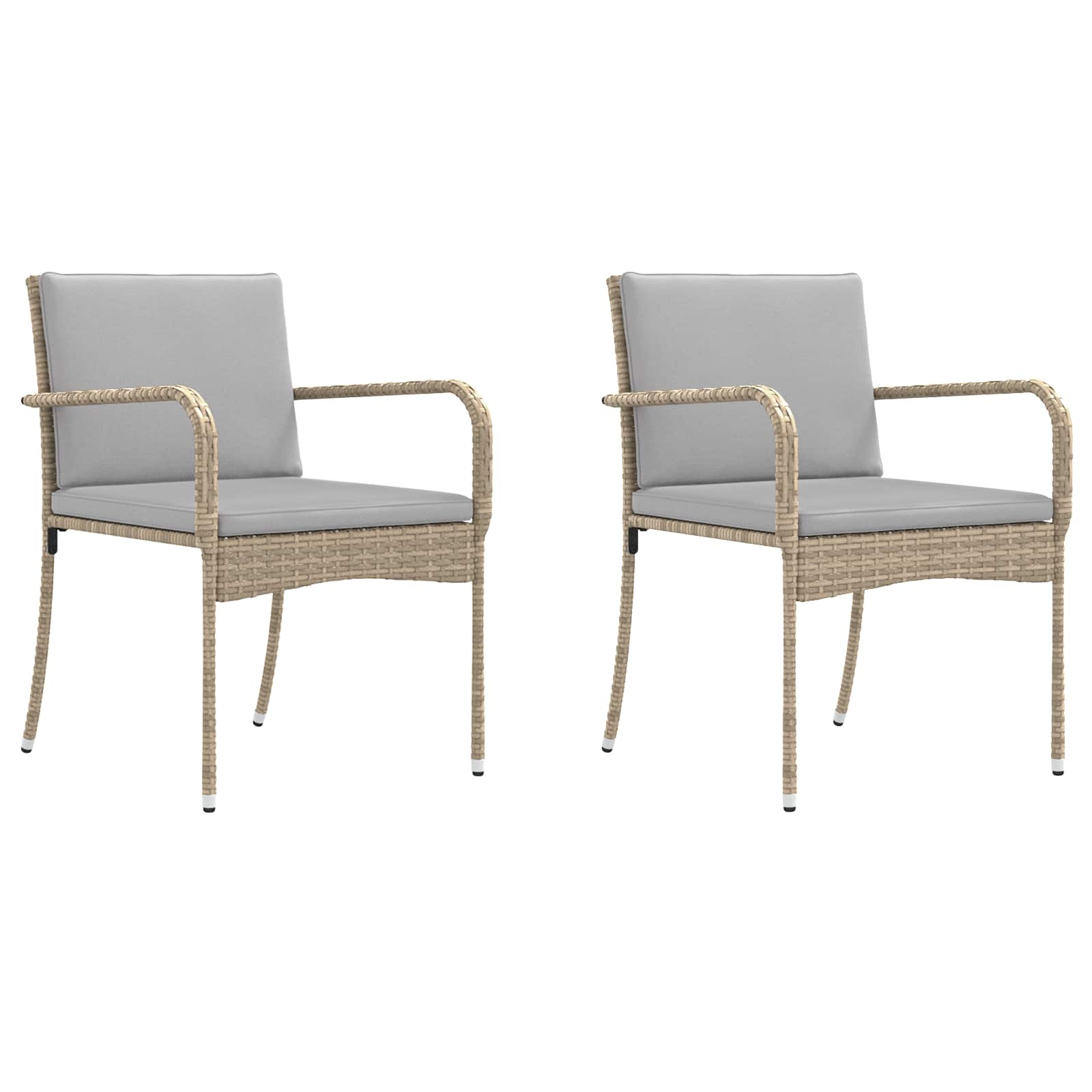 Garten Set Beige Poly-Rattan