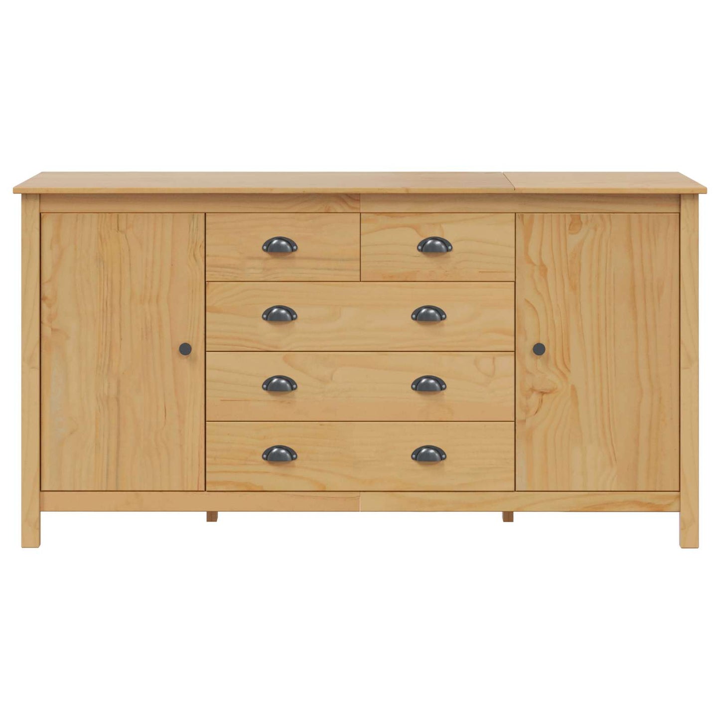 Sideboard HILL Honigbraun 154 x 40 x 80 cm Massives Kiefernholz