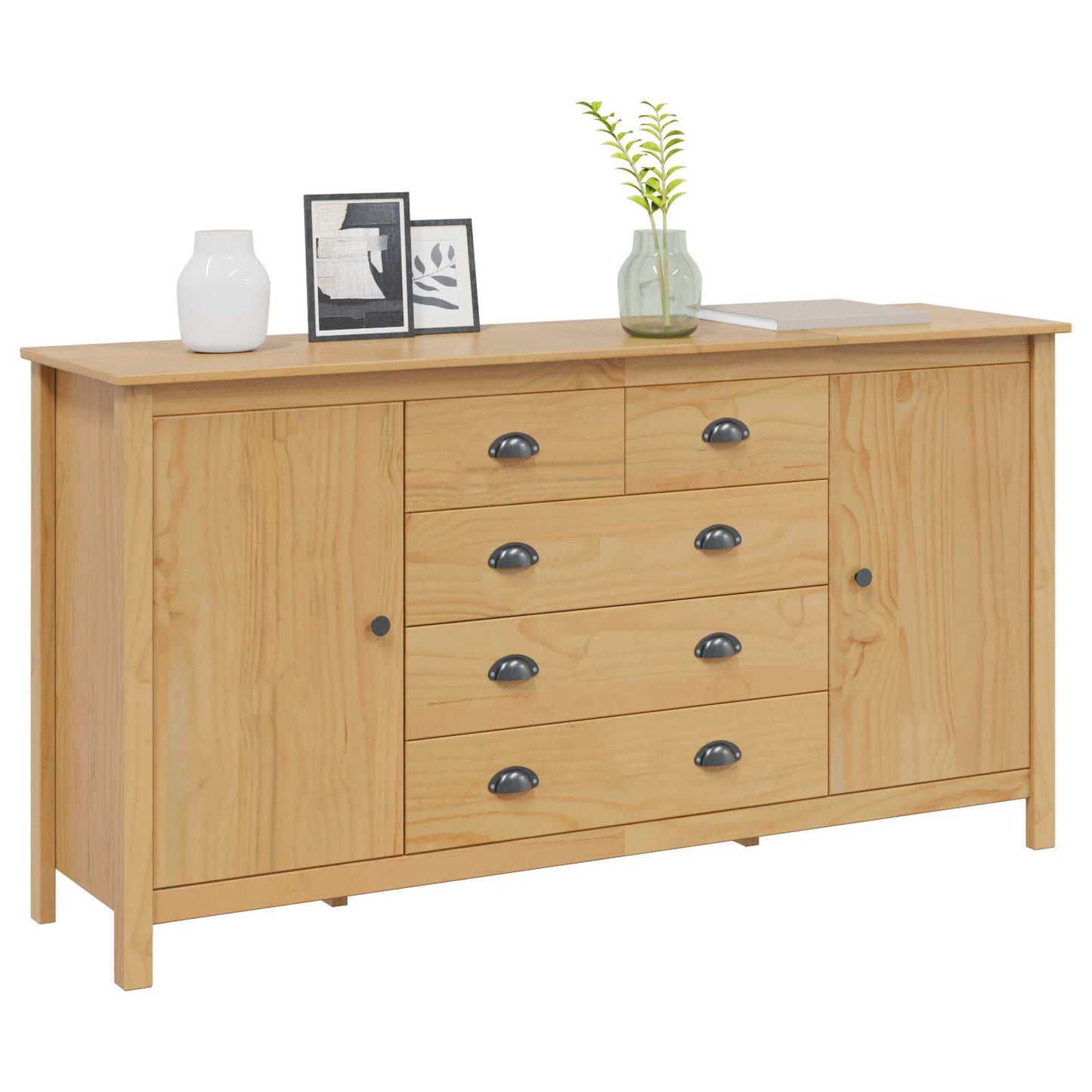 Sideboard HILL Honigbraun 154 x 40 x 80 cm Massives Kiefernholz