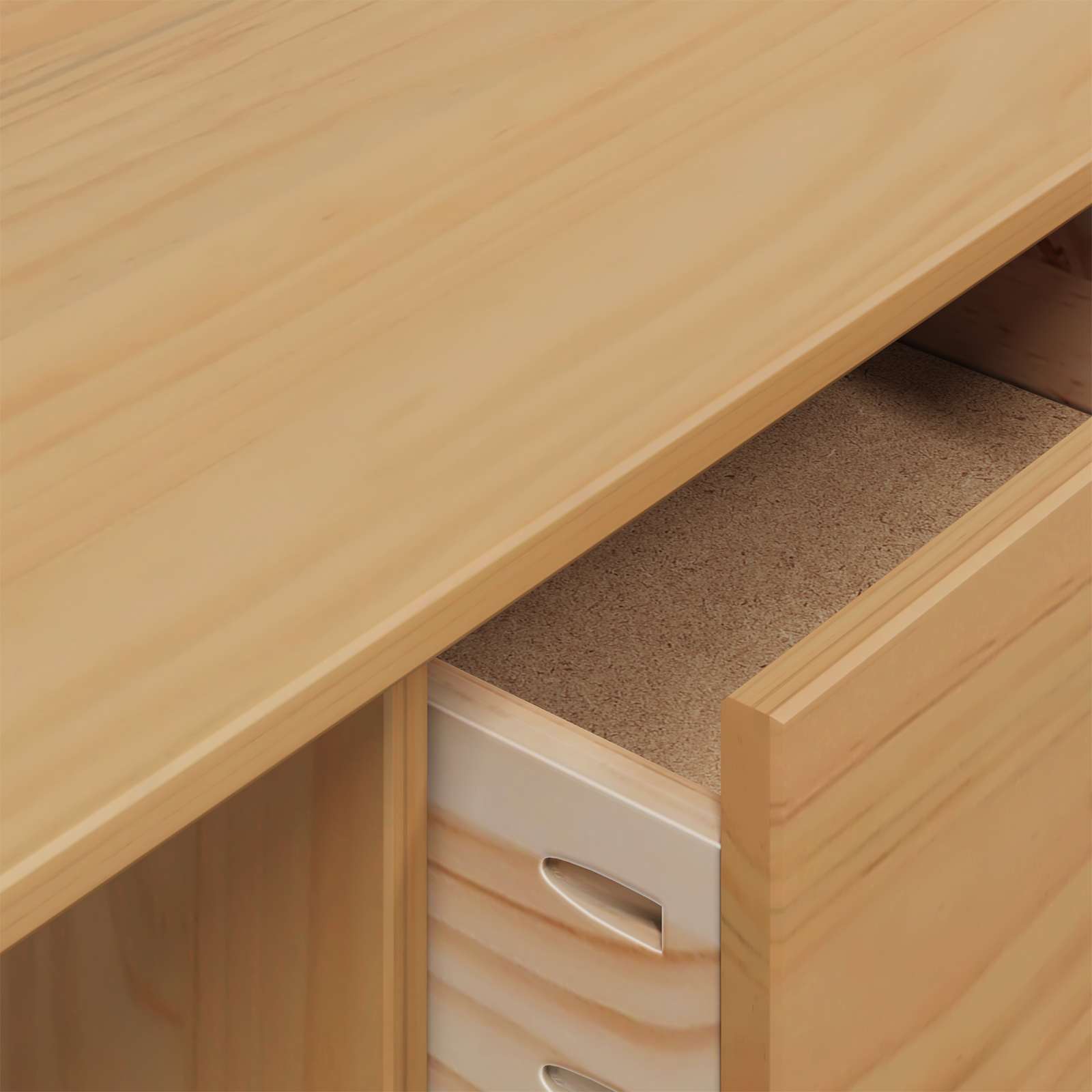Schreibtisch mit Schubladen HILL Honigbraun 100 x 45 x 74 cm