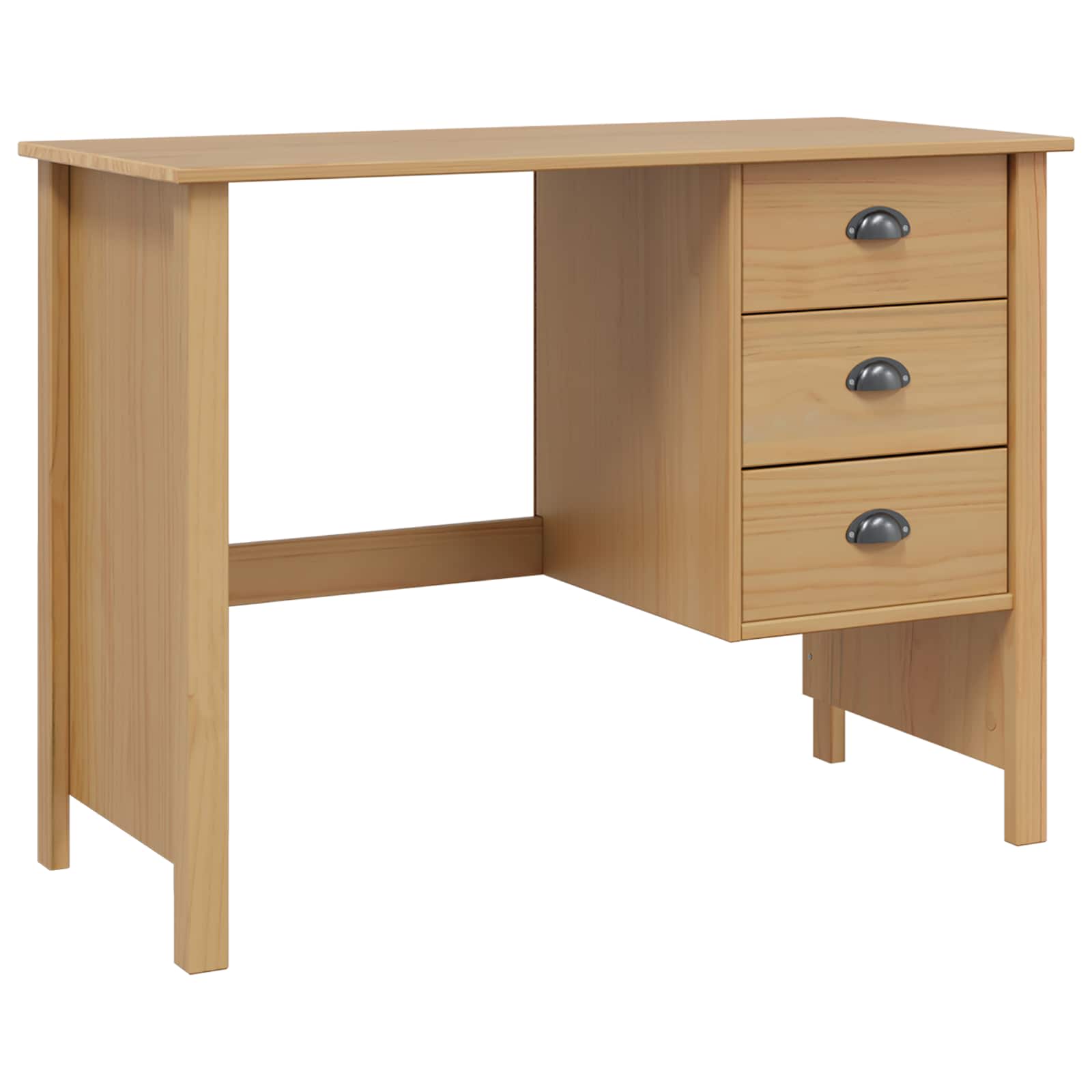 Schreibtisch mit Schubladen HILL Honigbraun 100 x 45 x 74 cm
