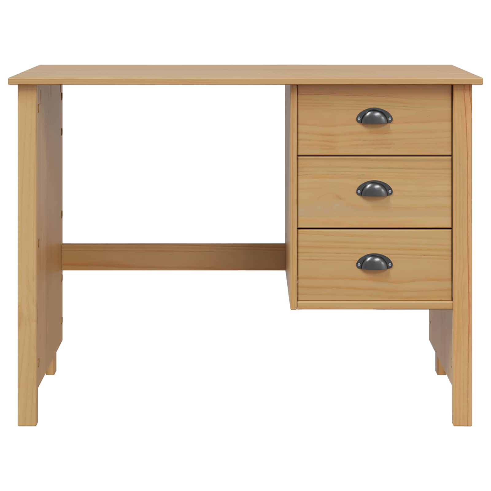 Schreibtisch mit Schubladen HILL Honigbraun 100 x 45 x 74 cm