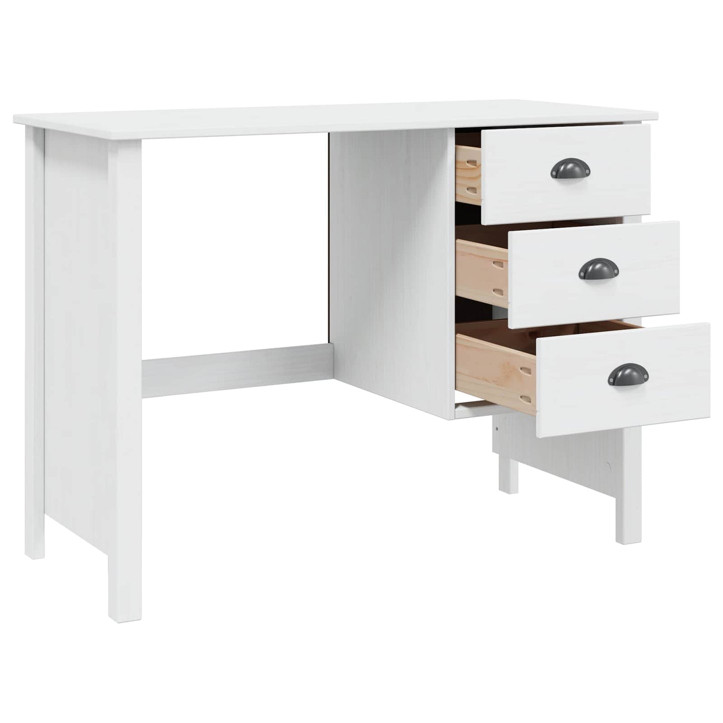 Schreibtisch mit Schubladen HILL Weiß 100 x 45 x 74 cm