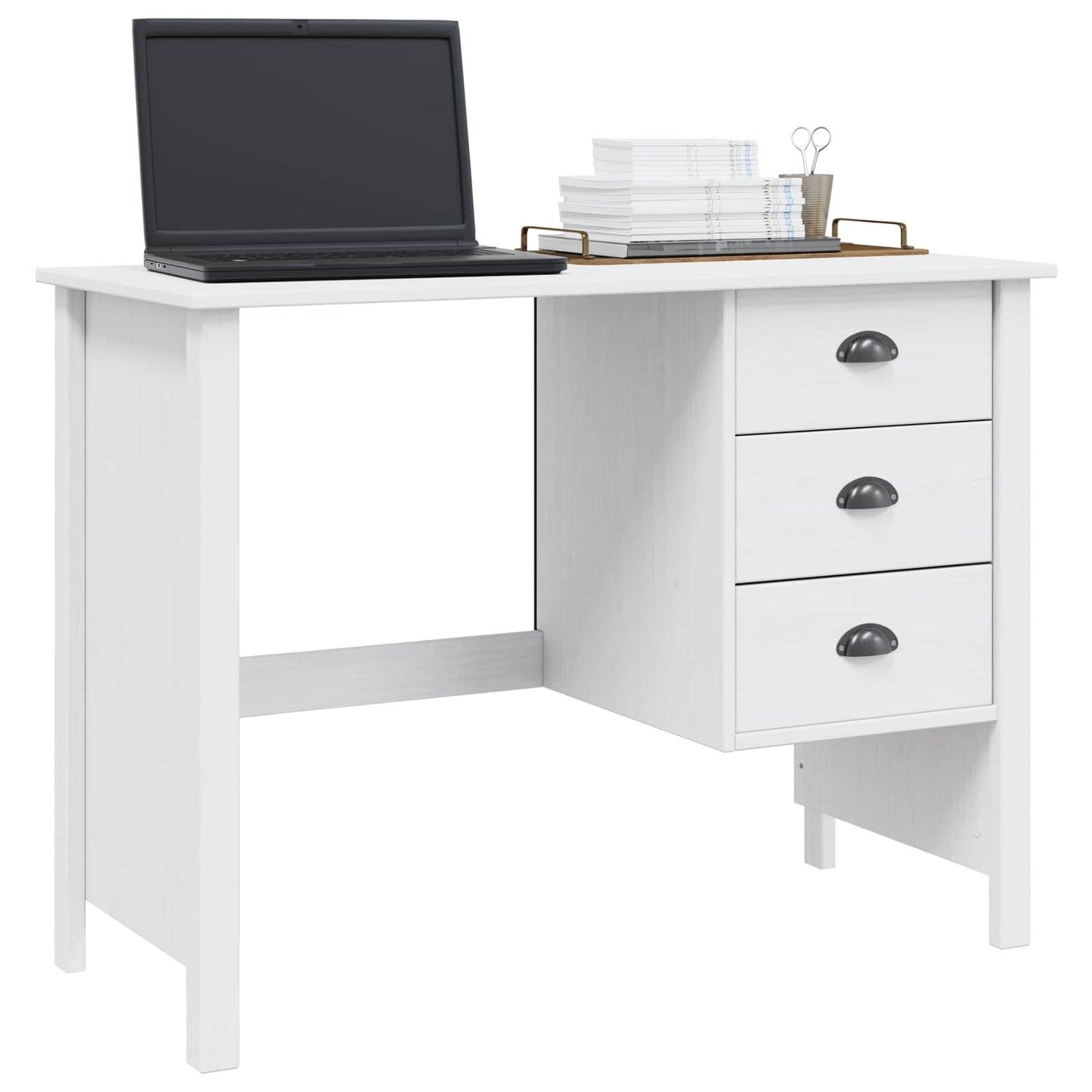 Schreibtisch mit Schubladen HILL Weiß 100 x 45 x 74 cm