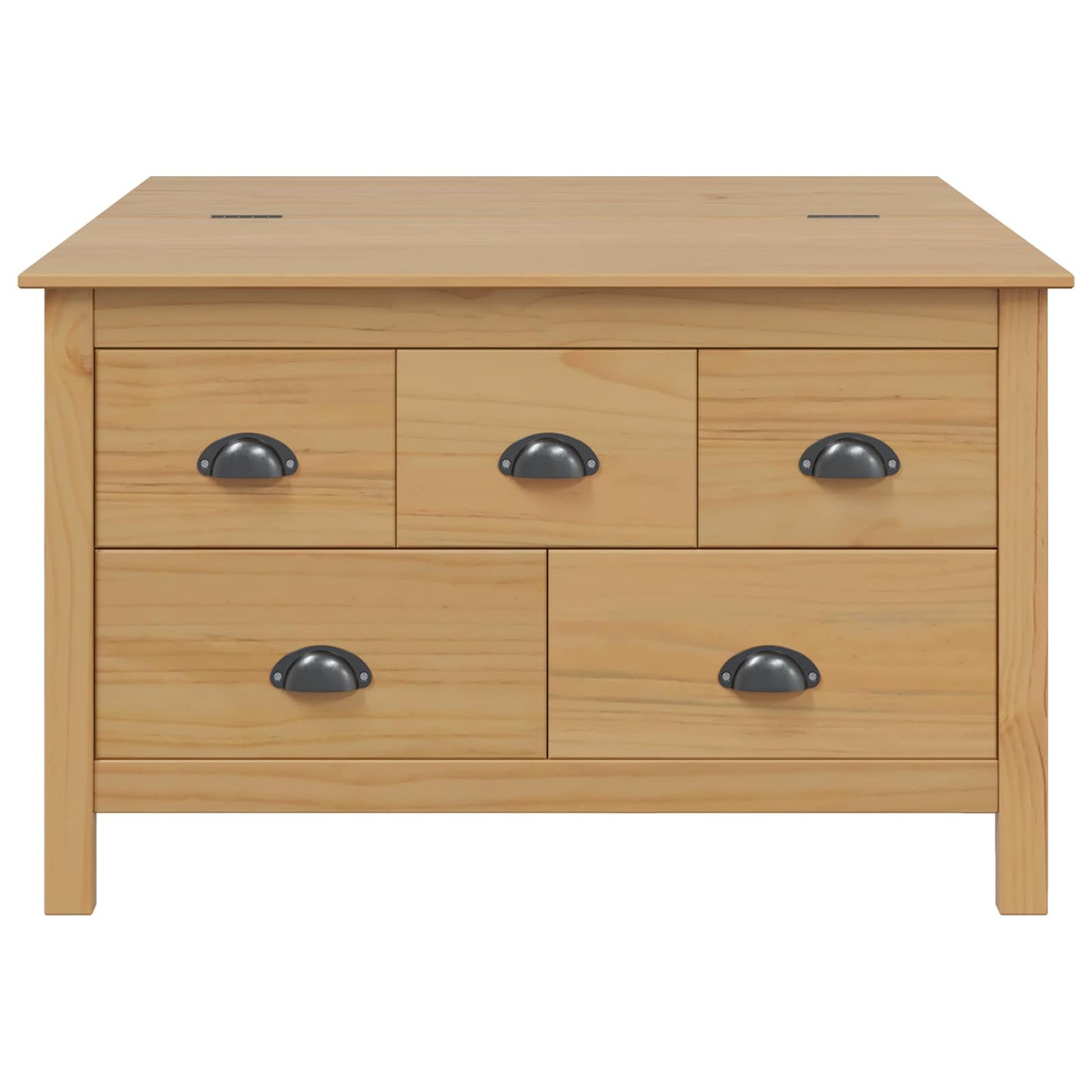Couchtisch mit Schubladen HILL Honigbraun 79,5 x 79,5 x 49 cm
