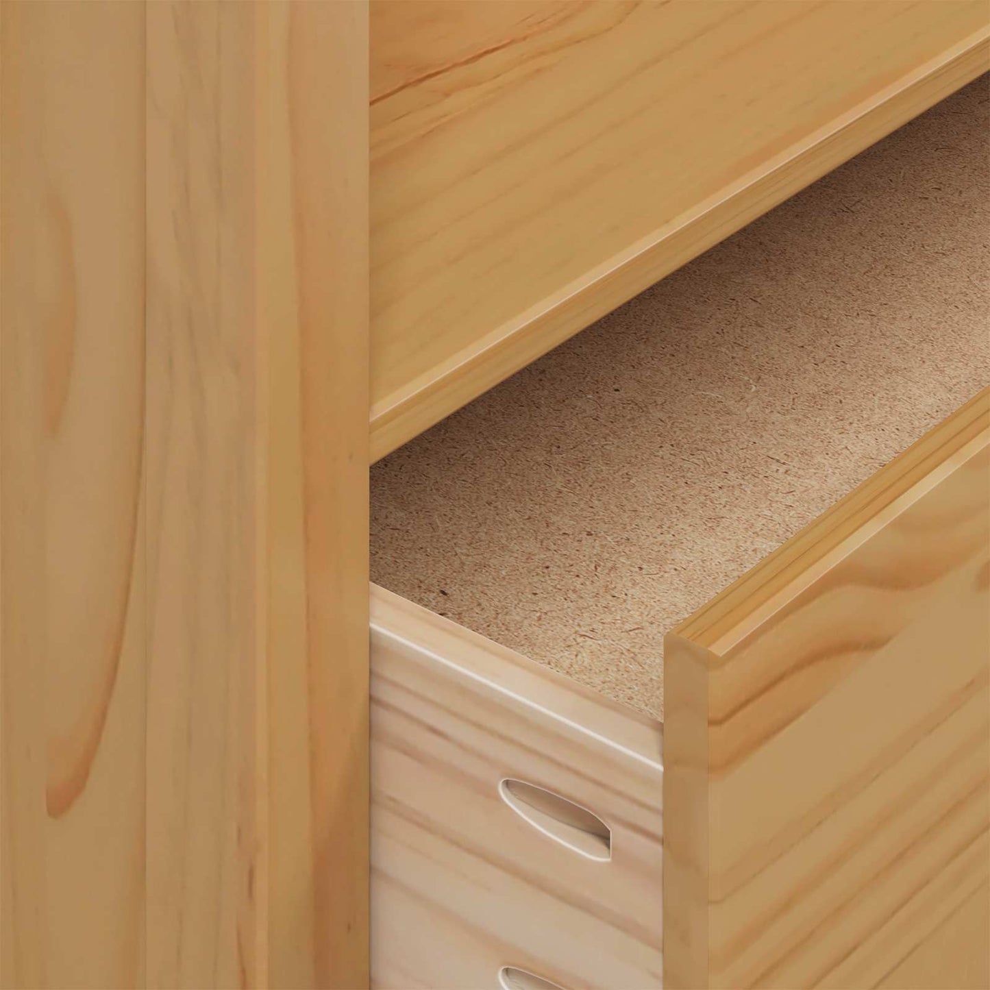 Kleiderschrank mit Schubladen HILL Honigbraun 84 x 50 x 170 cm
