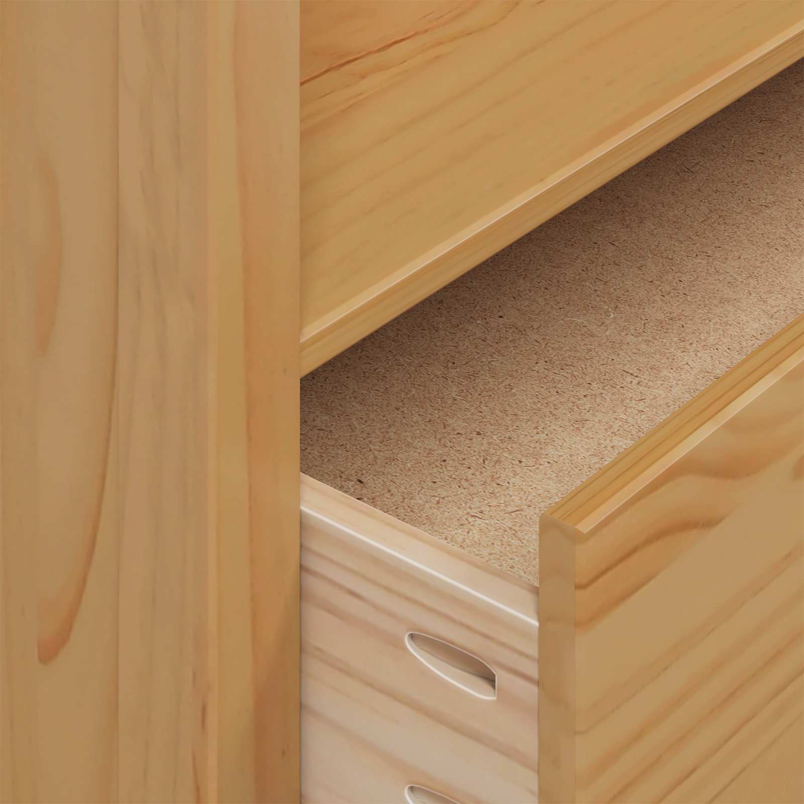 Kleiderschrank mit Schubladen HILL Honigbraun 84 x 50 x 170 cm
