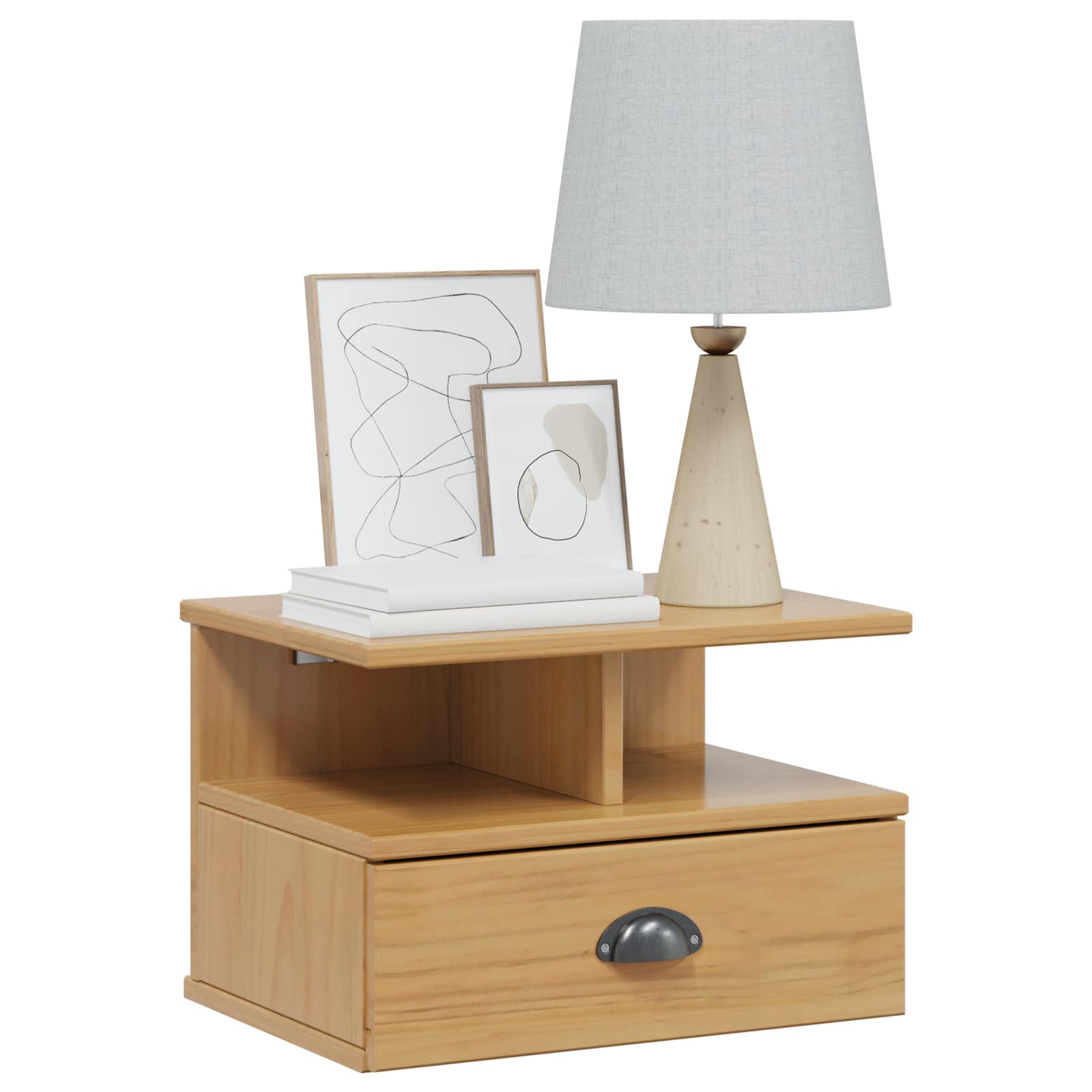 Nachttisch HILL Honigbraun 40 x 31 x 27 cm Massives Kiefernholz