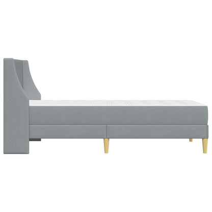 Bettgestell mit Matratze Hellgrau 80 x 200 cm Polyester