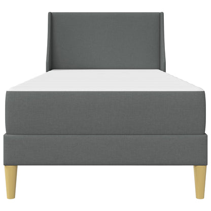 Bettgestell mit Matratze Dunkelgrau 80 x 200 cm Polyester