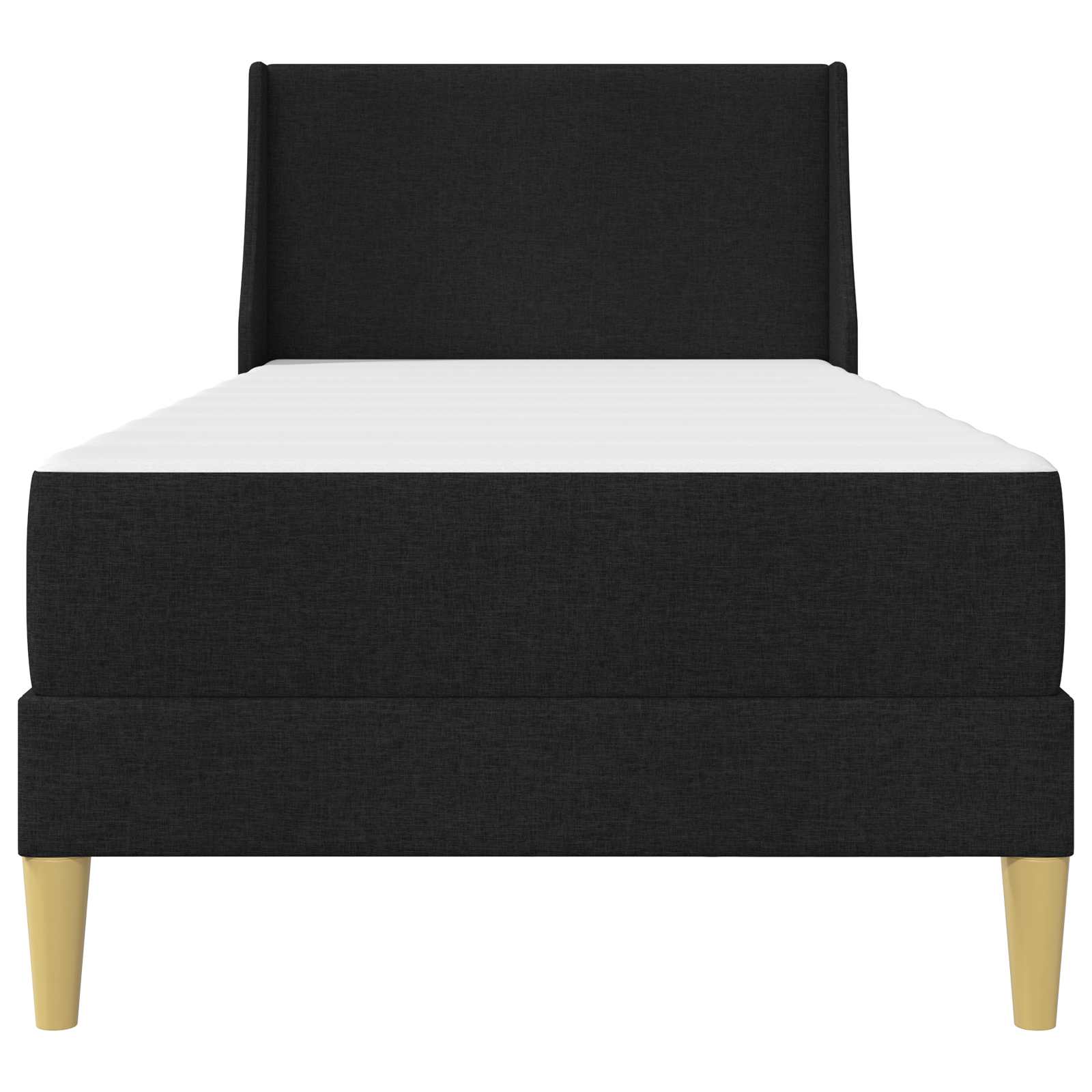 Bettgestell mit Matratze Schwarz 90 x 200 cm Polyester