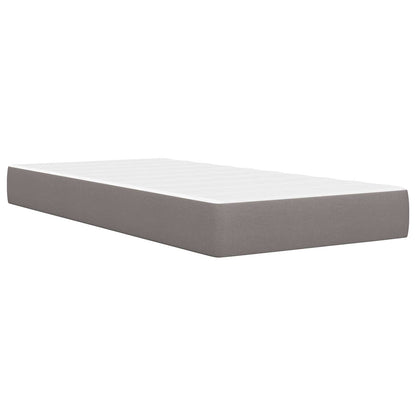 Bettgestell mit Matratze Taupe 90 x 200 cm Polyester