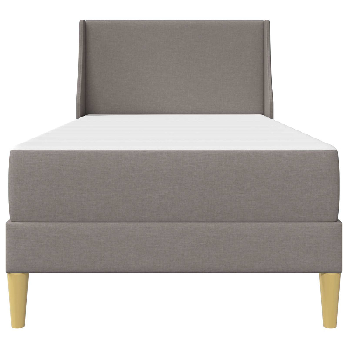 Bettgestell mit Matratze Taupe 90 x 200 cm Polyester