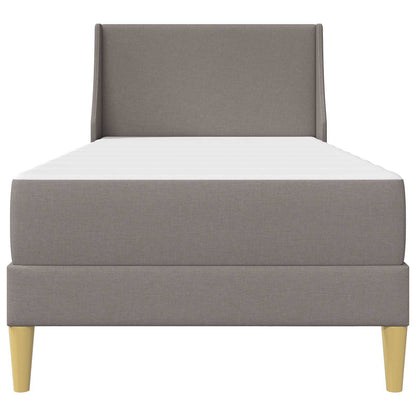 Bettgestell mit Matratze Taupe 90 x 200 cm Polyester