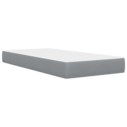 Bettgestell mit Matratze Hellgrau 100 x 200 cm Polyester