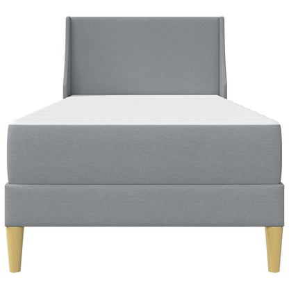 Bettgestell mit Matratze Hellgrau 100 x 200 cm Polyester