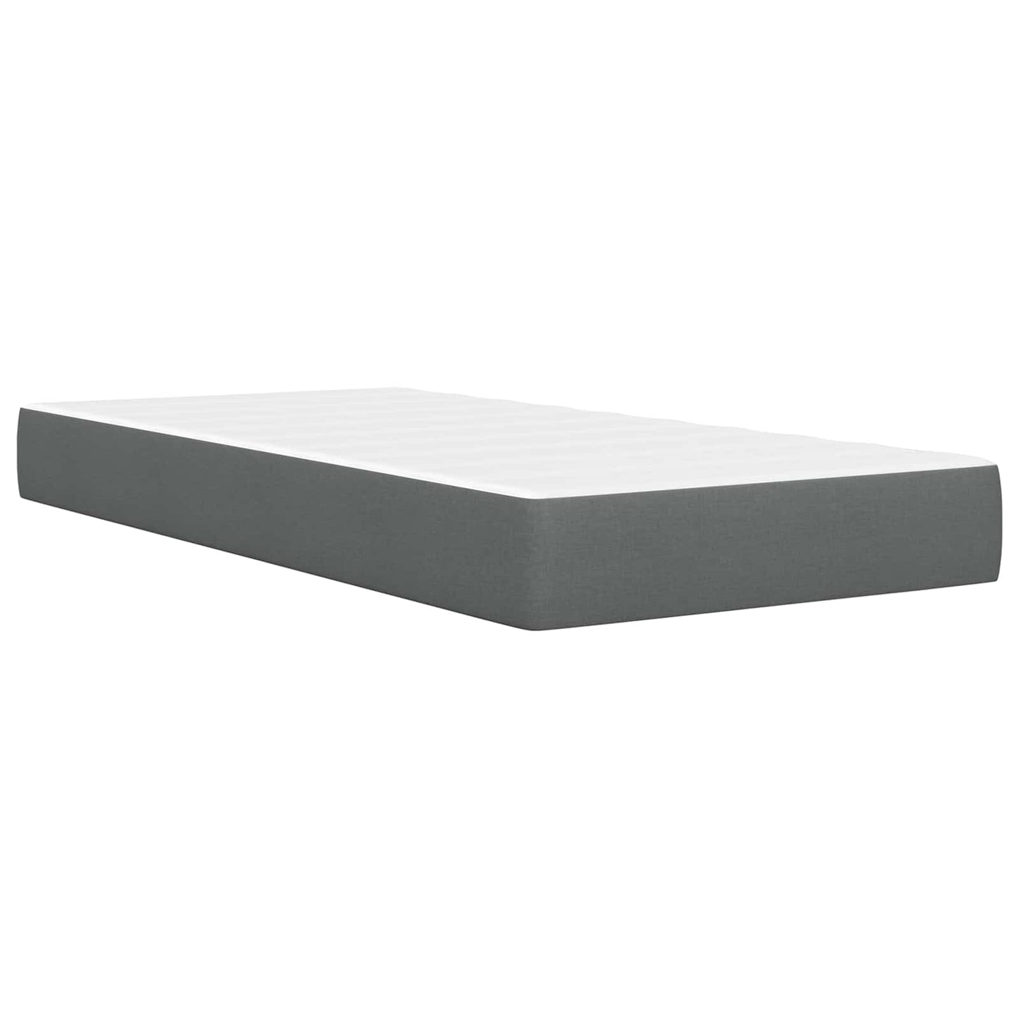 Bettgestell mit Matratze Dunkelgrau 100 x 200 cm Polyester