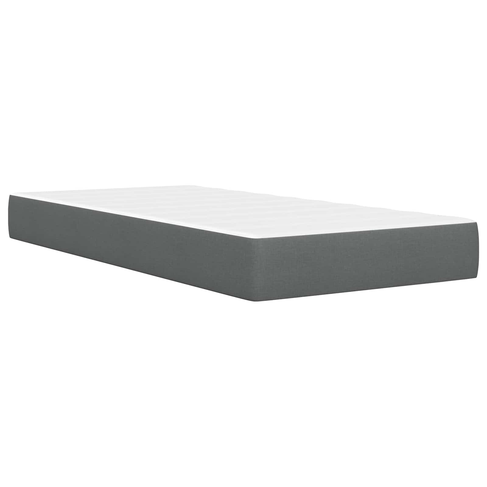 Bettgestell mit Matratze Dunkelgrau 100 x 200 cm Polyester