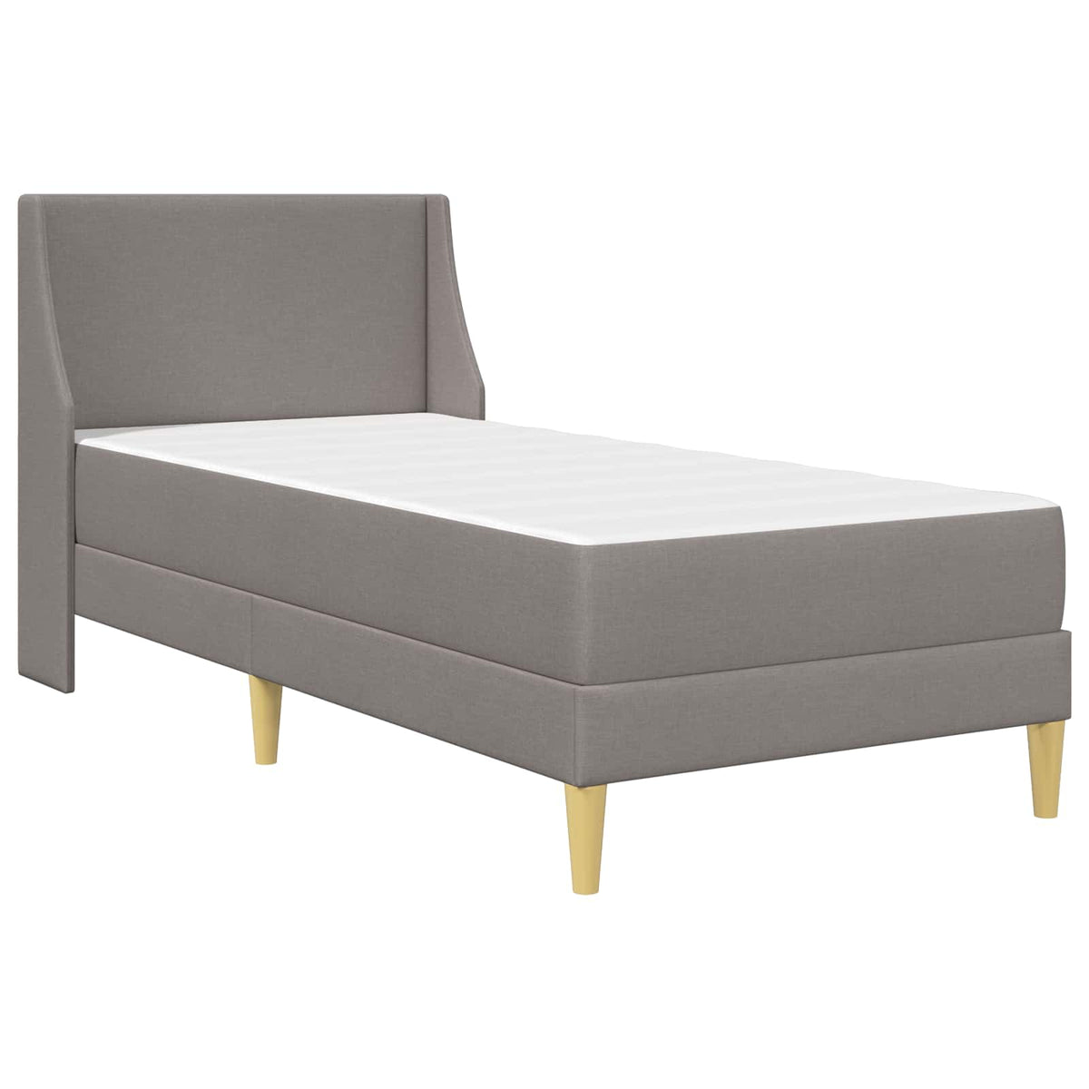 Bettgestell mit Matratze Taupe 100 x 200 cm Polyester