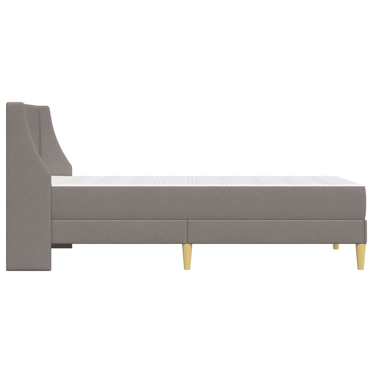 Bettgestell mit Matratze Taupe 100 x 200 cm Polyester